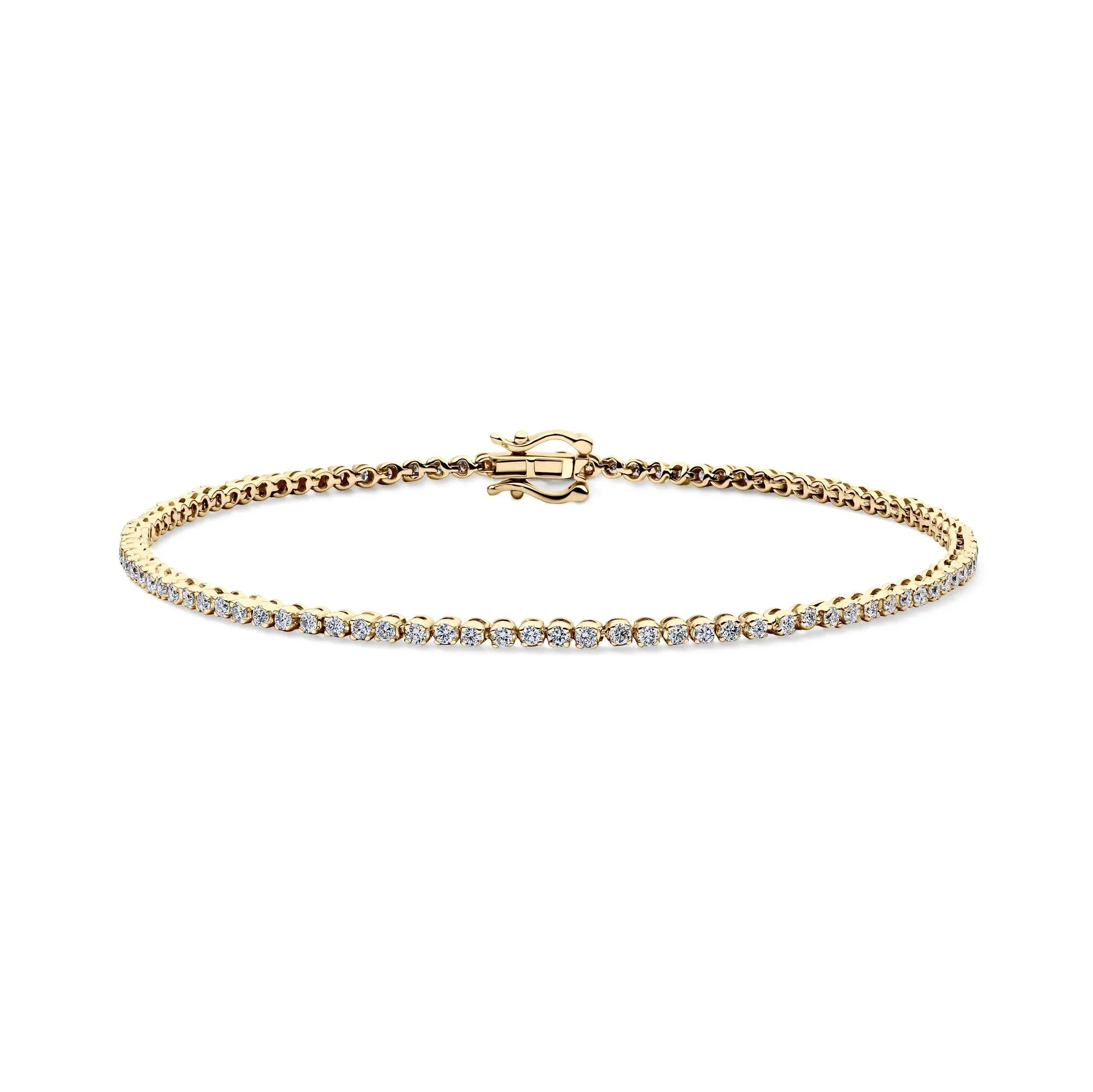 1 CT. Tw. Lab Grown Diamond Tennis Bracelet 14K Yellow Gold Size 1.50mm