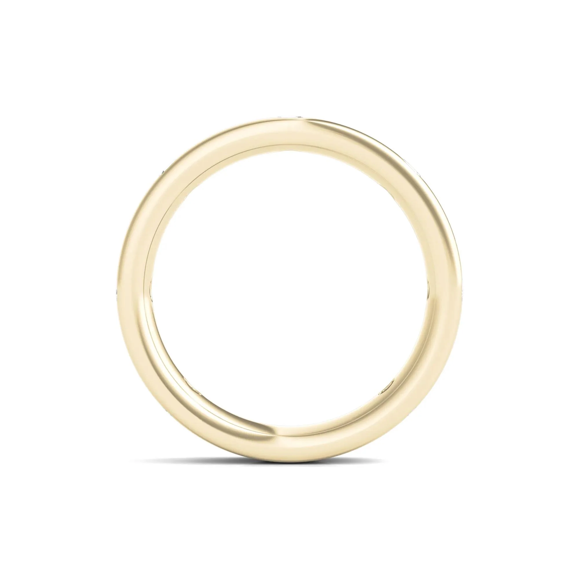3/4 CT. Tw. Lab Grown Diamond Anniversary Band Ring 14K Yellow Gold Round Brilliant Cut Size 4 4mm - Image 2