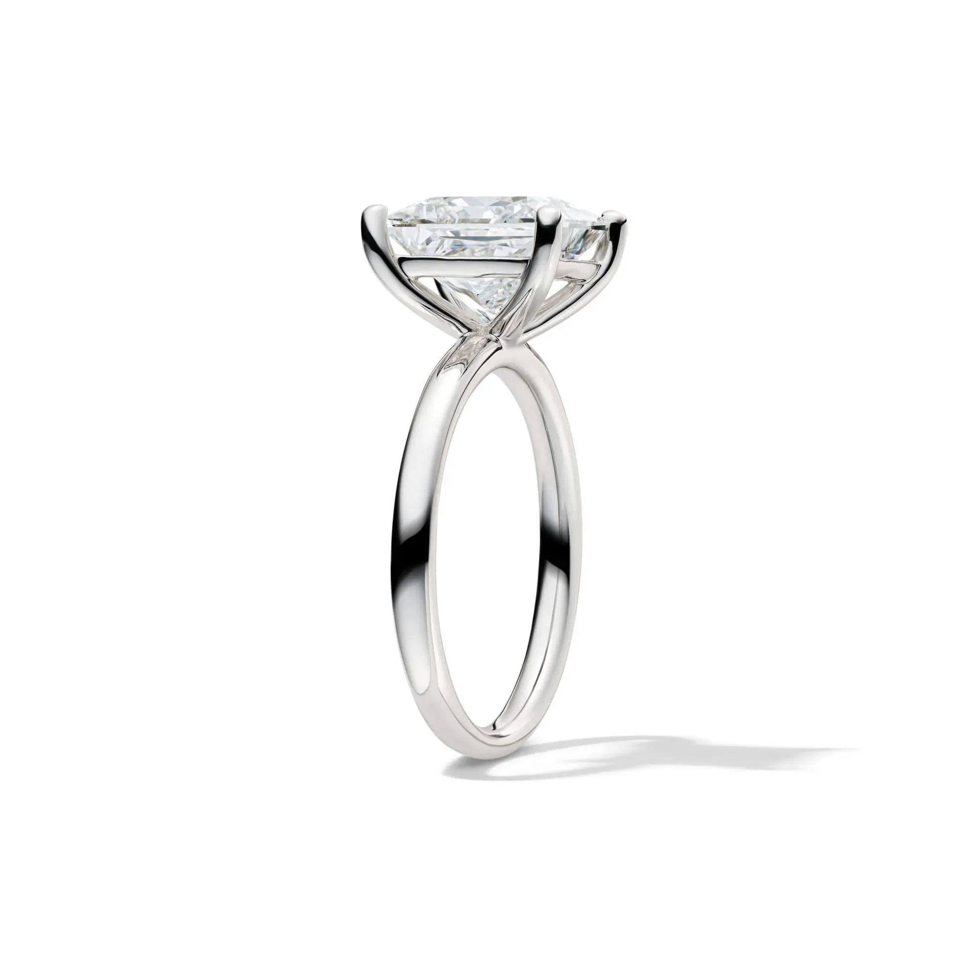 Lab Grown Diamond Princess-Cut Solitaire Engagement Ring 14K White Gold (4 CT.) Size 4 2mm - Image 3