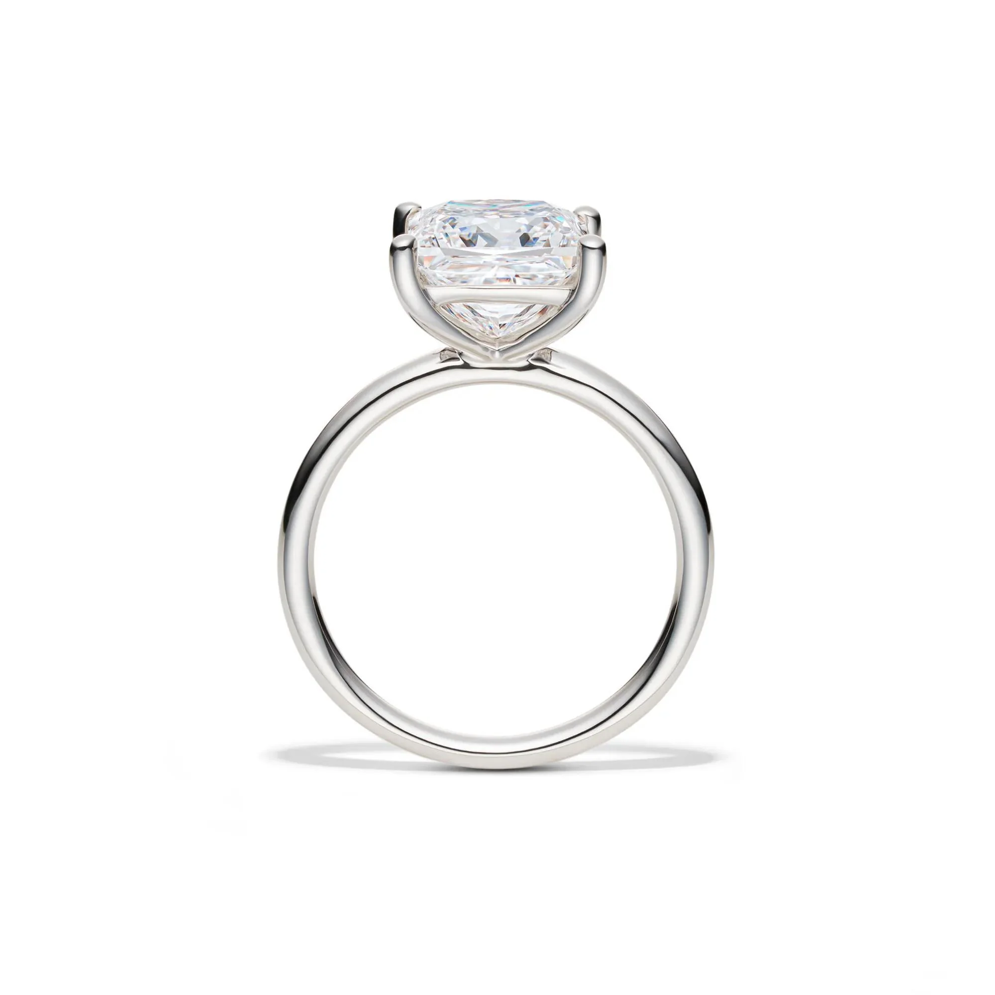 Lab Grown Diamond Princess-Cut Solitaire Engagement Ring 14K White Gold (4 CT.) Size 4.5 2mm - Image 2