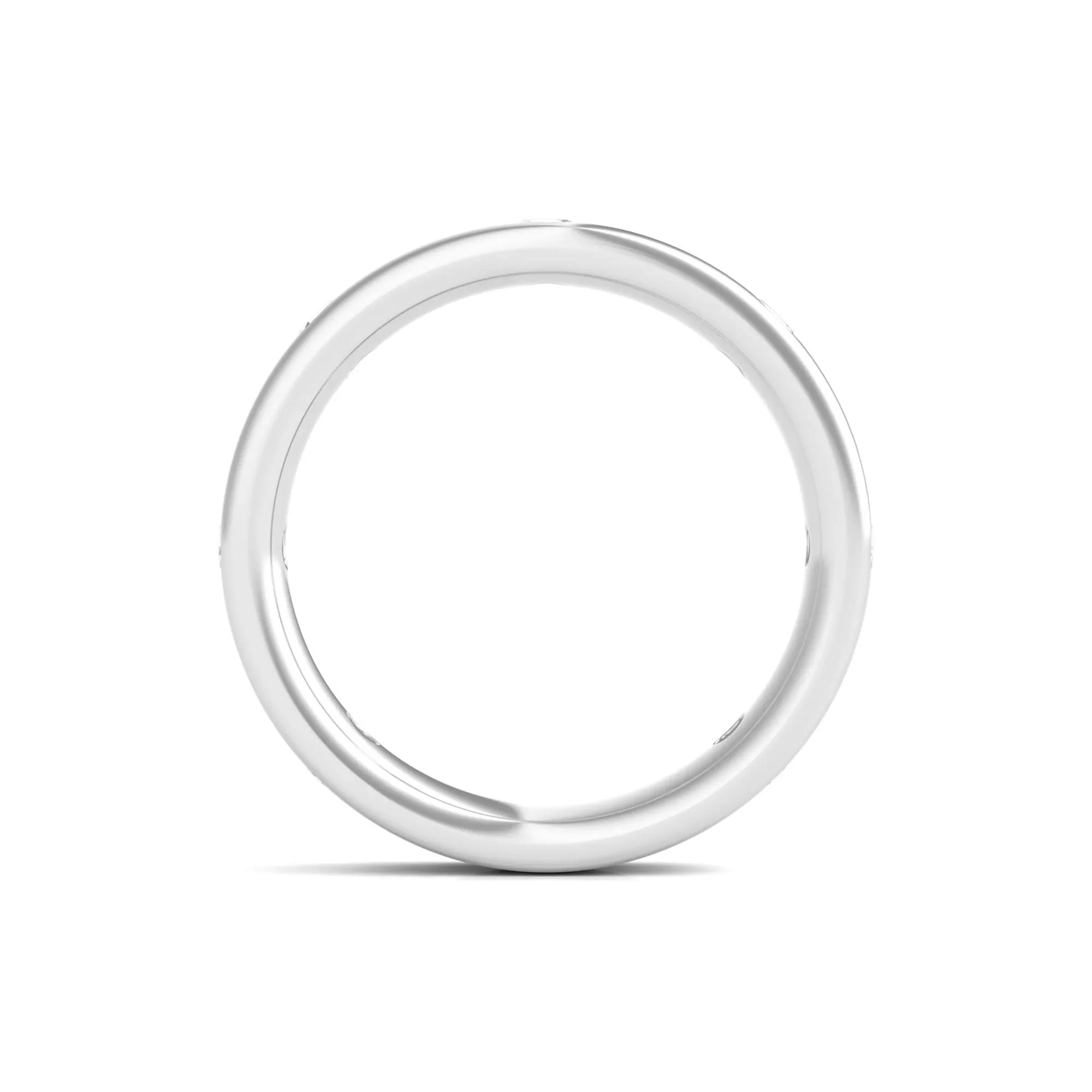3/4 CT. Tw. Lab Grown Diamond Anniversary Band Ring 14K White Gold Round Brilliant Cut Size 5.5 4mm - Image 2