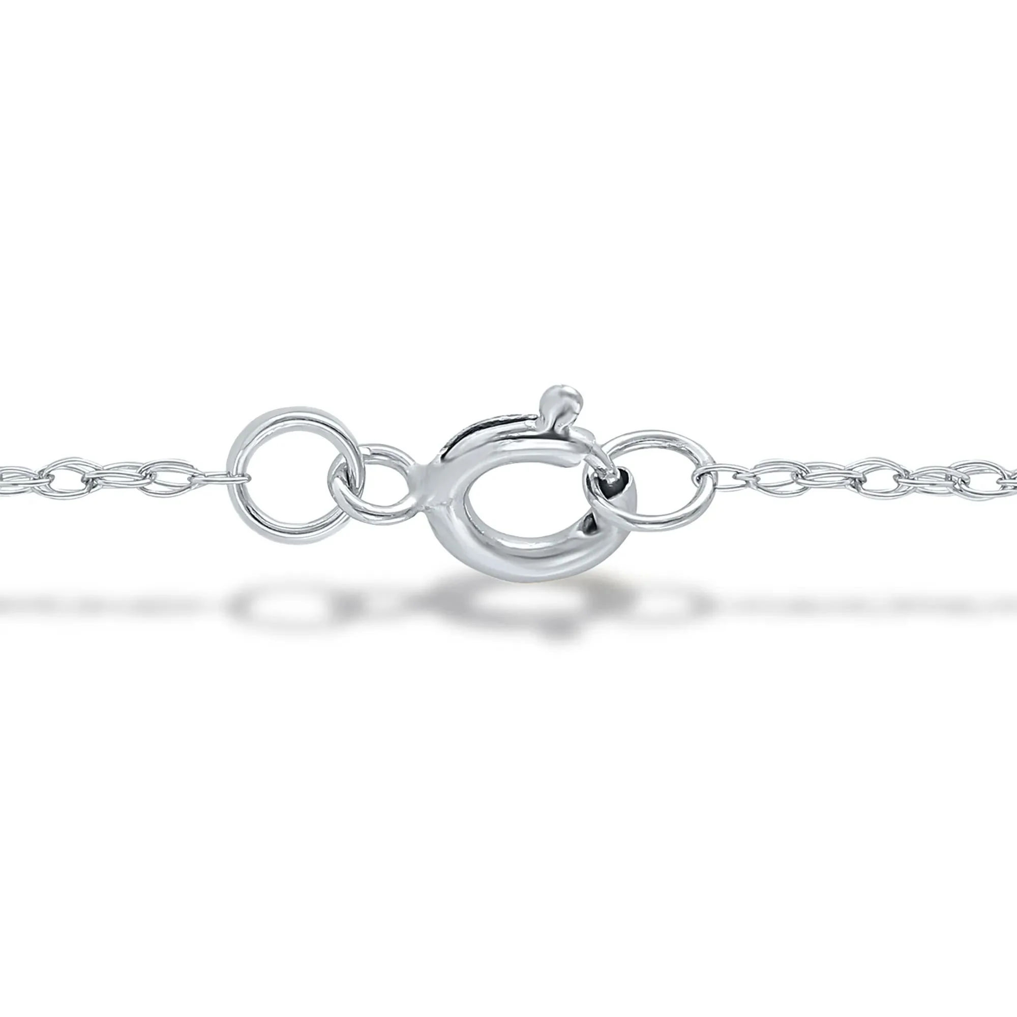 1/8 CT. Tw. Diamond Infinitiy Pendant Necklace 10K White Gold Size 16" - Image 3