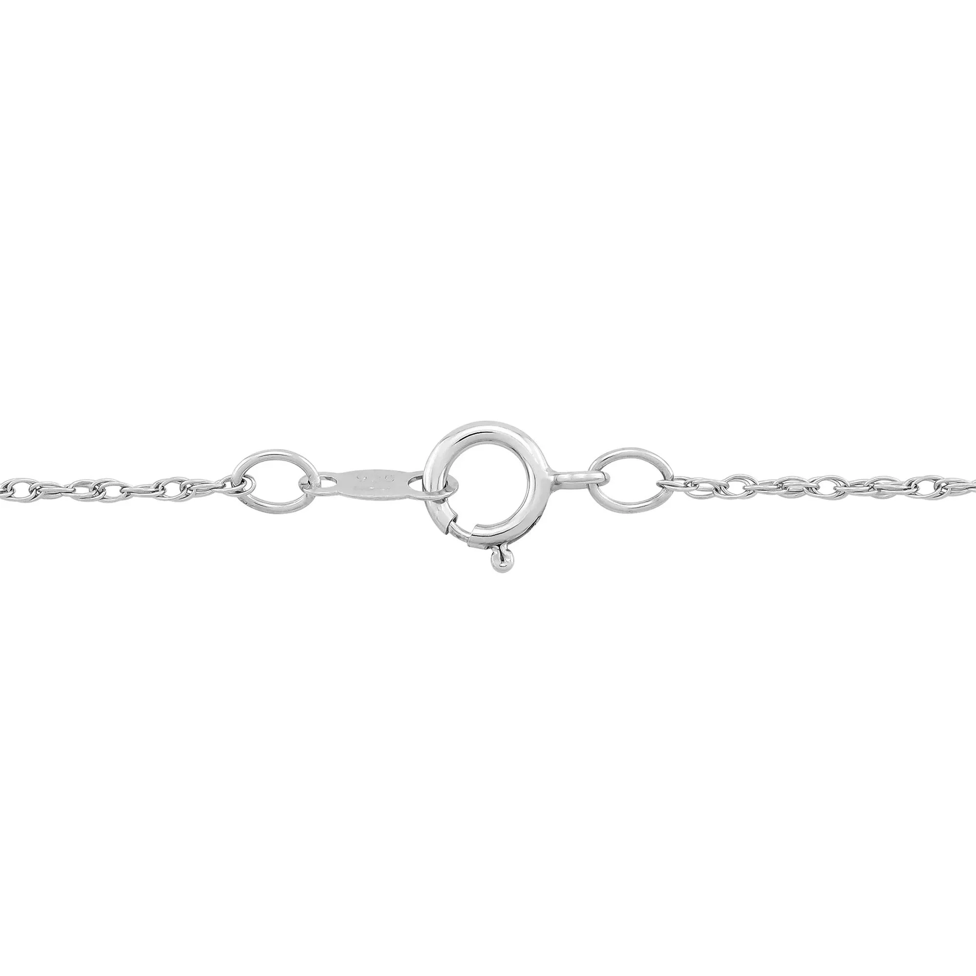 Lab-Created Alexandrite and Lab-Created White Sapphire Pendant Necklace .925 Sterling Silver Size 18" - Image 3