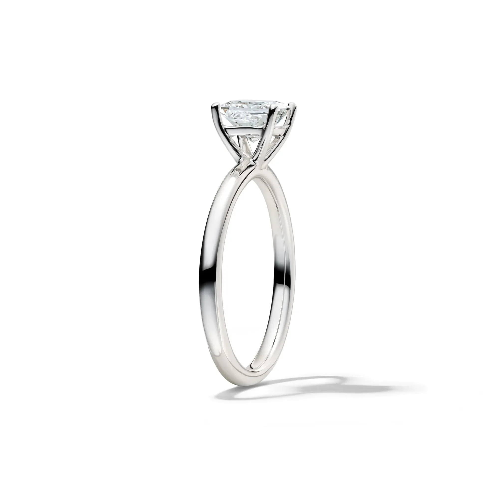 Lab Grown Diamond Princess-Cut Solitaire Engagement Ring 14K White Gold (1 CT.) Size 4.5 2mm - Image 3