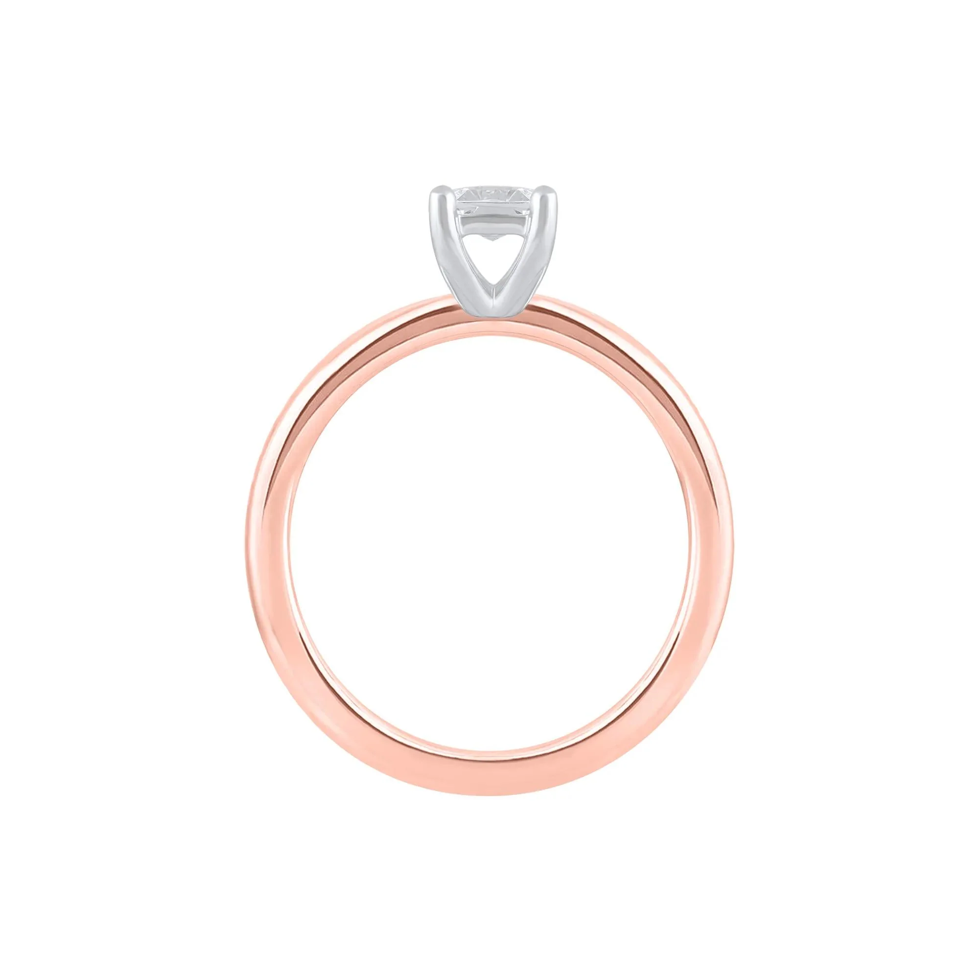 Lab Grown Diamond Emerald-Cut Solitaire Ring 14K Rose Gold (1 CT.) Size 6 2mm - Image 2