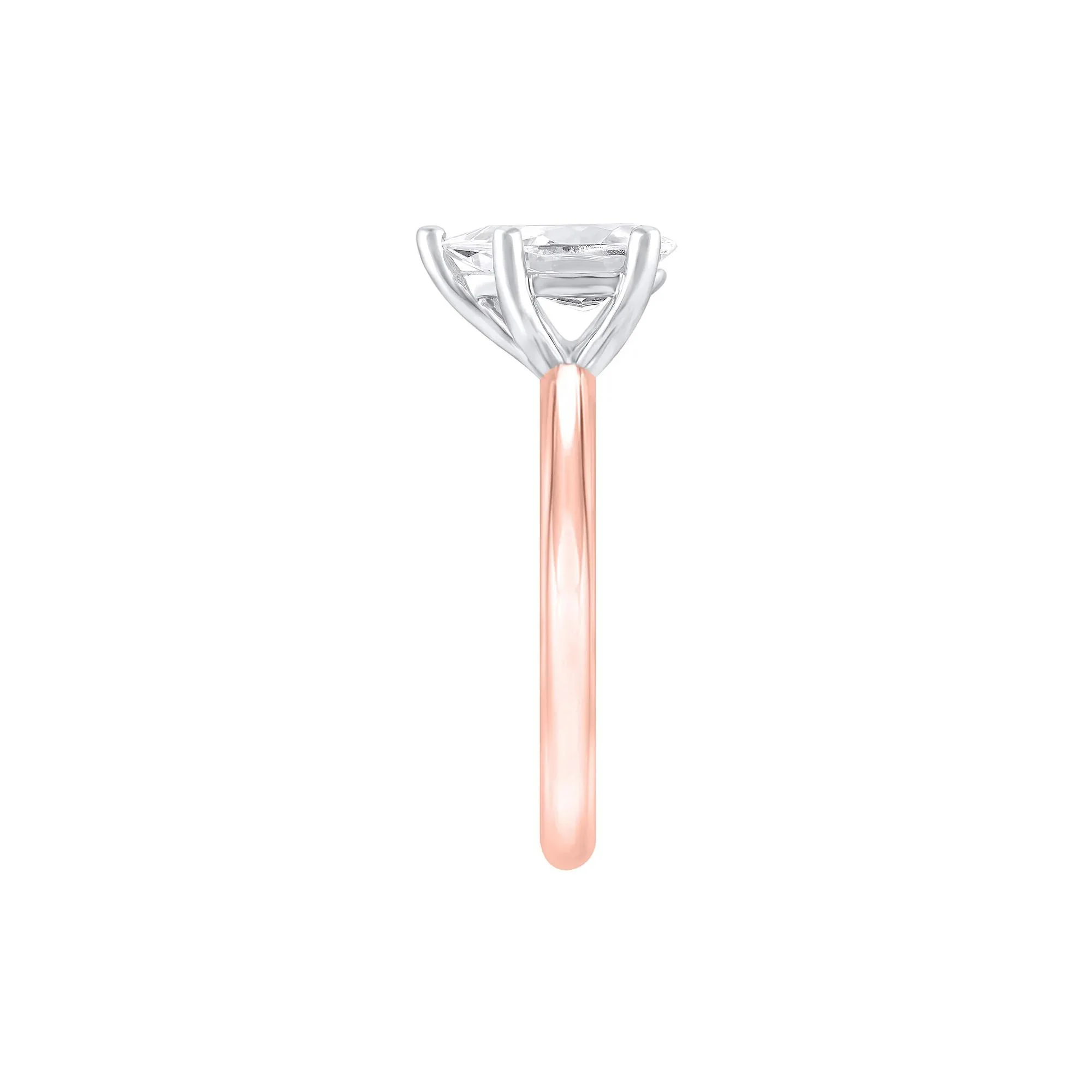 Lab Grown Diamond Pear-Shaped Solitaire Engagement Ring 14K Rose Gold (1 CT.) Size 9 2mm - Image 3