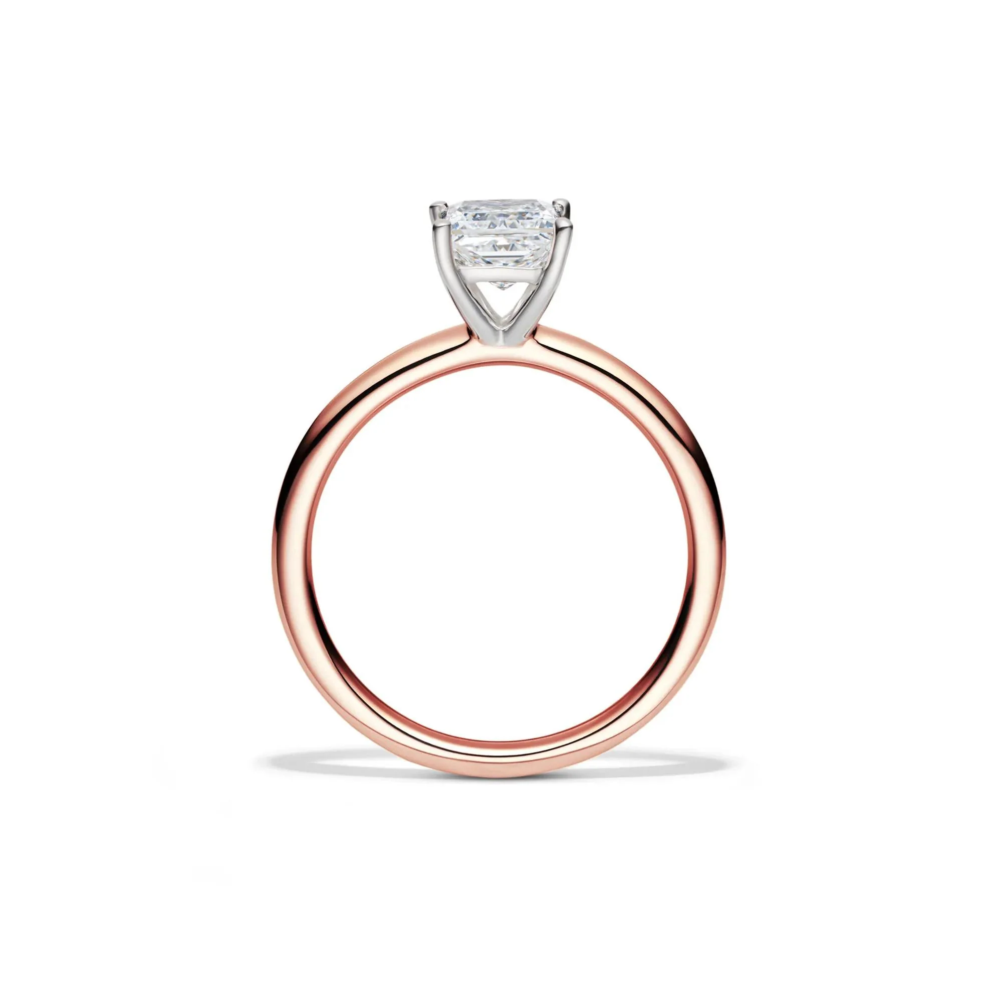 Lab Grown Diamond Princess-Cut Solitaire Engagement Ring 14K Rose Gold (1 CT.) Size 6 2mm - Image 2
