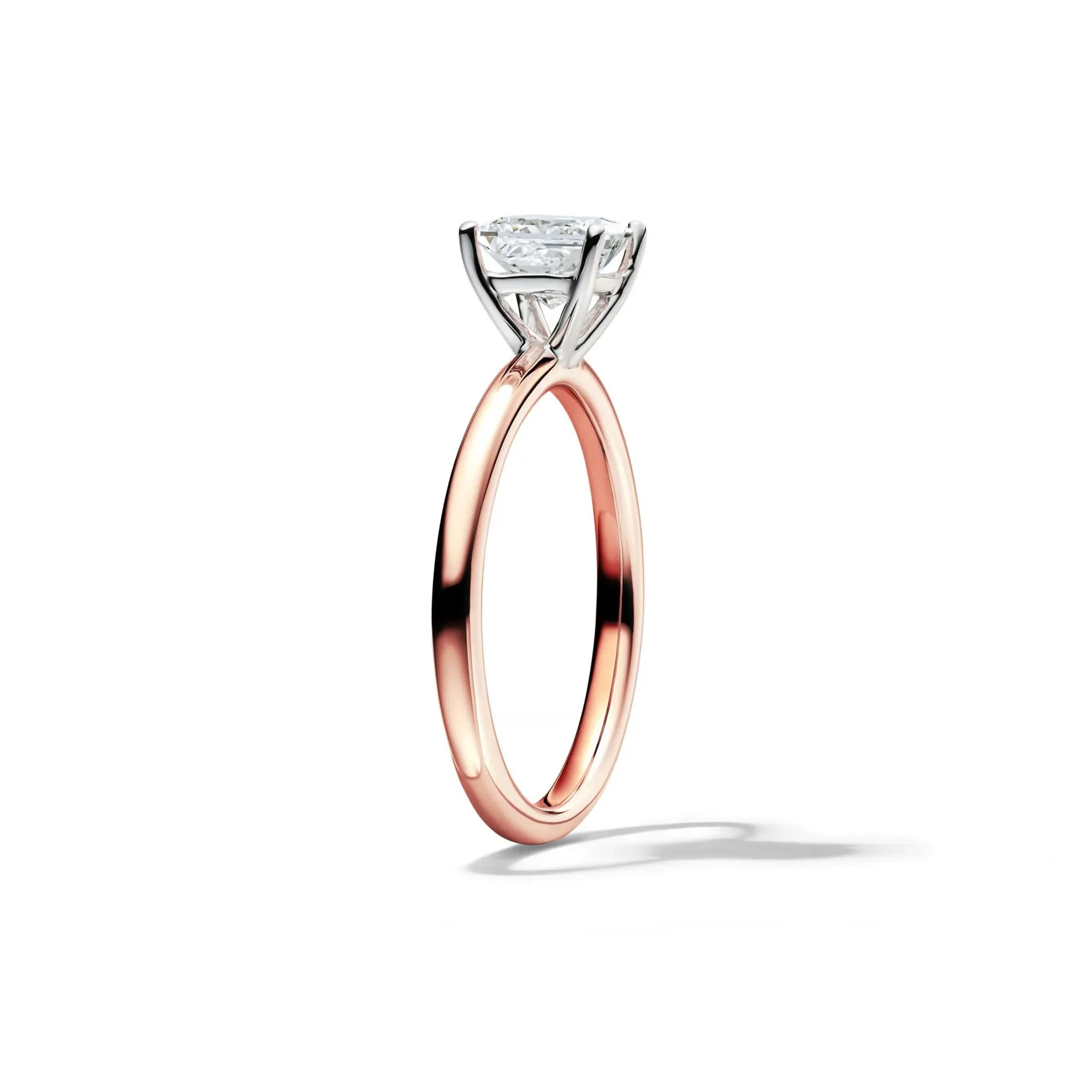 Lab Grown Diamond Princess-Cut Solitaire Engagement Ring 14K Rose Gold (1 CT.) Size 8.5 2mm - Image 3