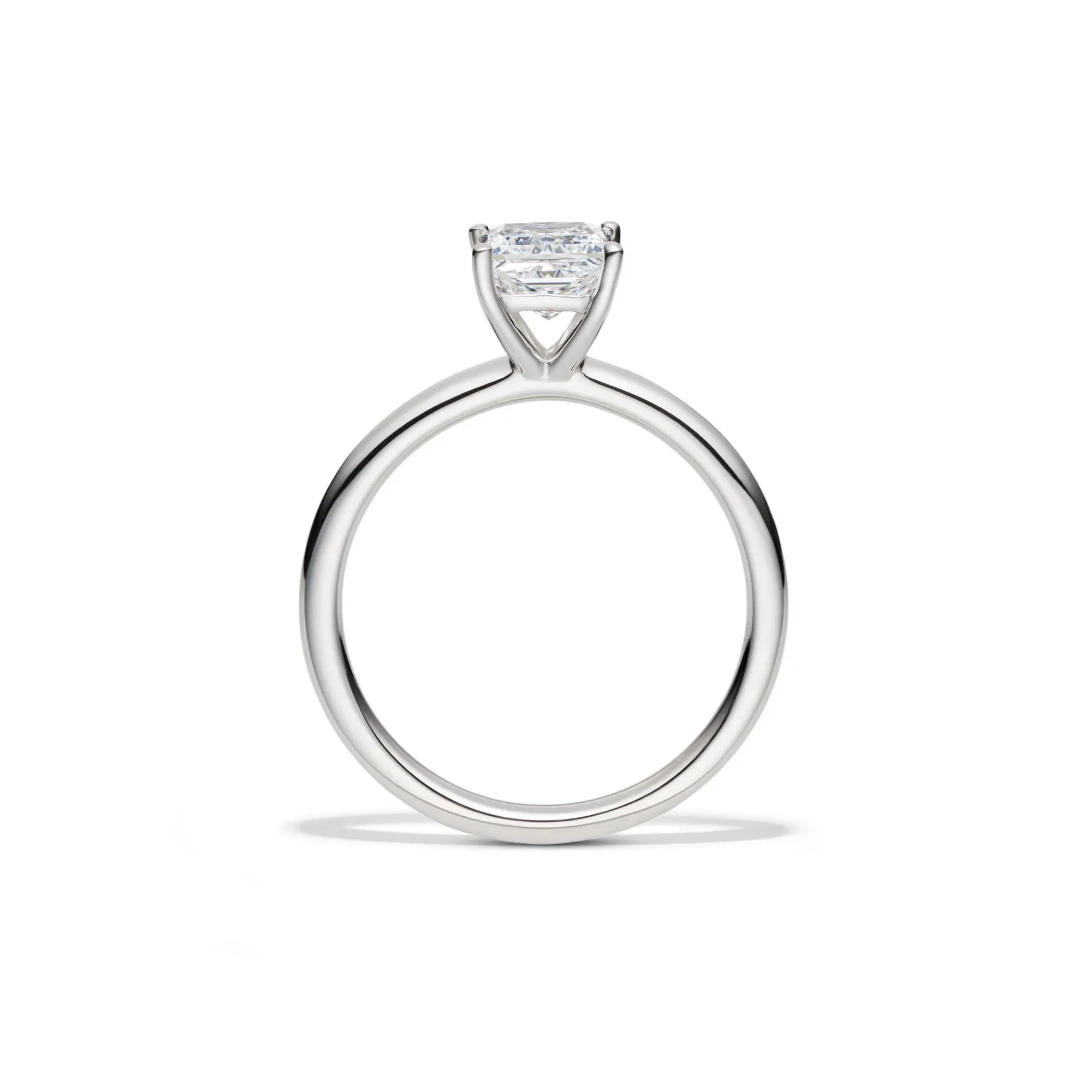 Lab Grown Diamond Princess-Cut Solitaire Engagement Ring Platinum (1 CT.) White Size 9.5 2mm - Image 2