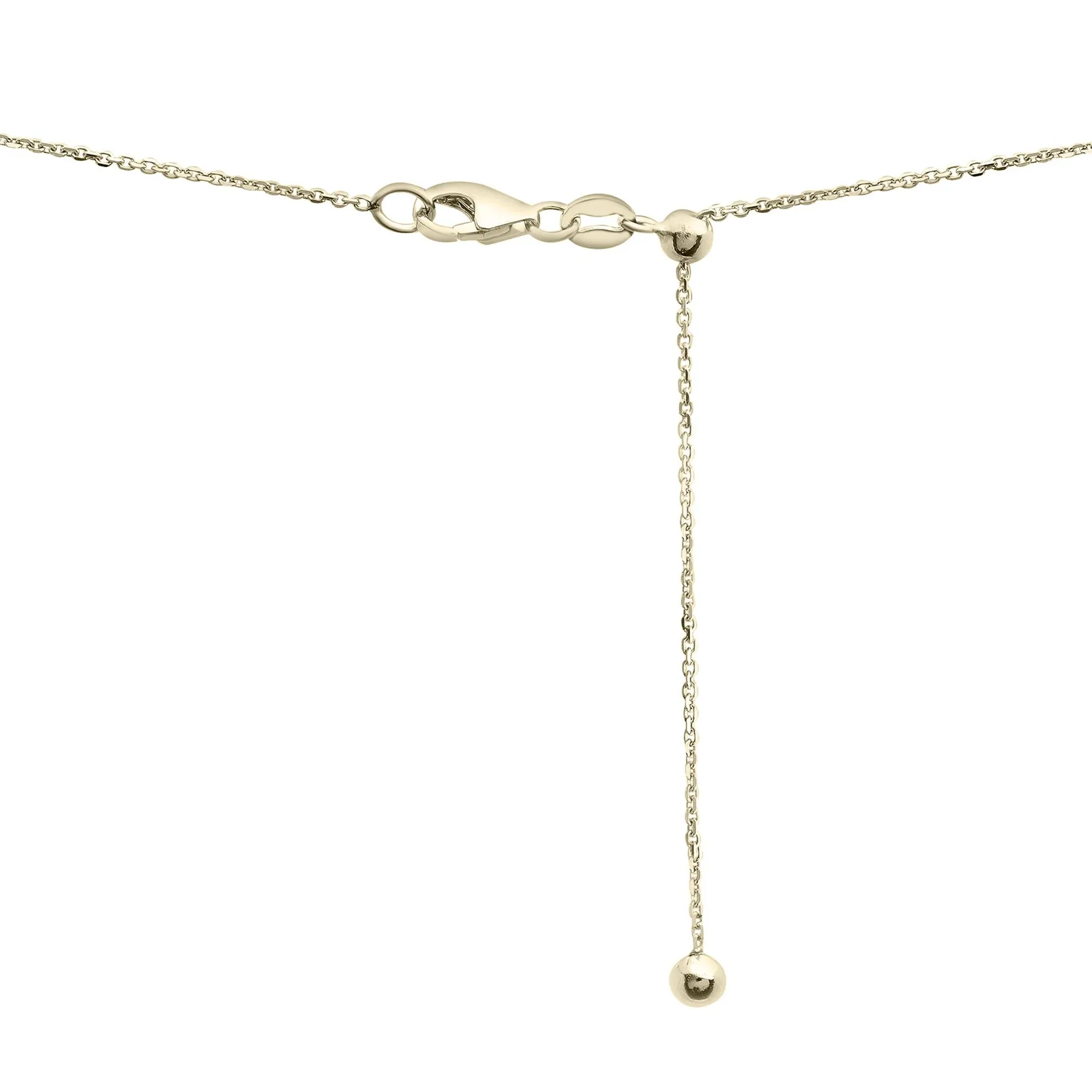 1 CT. Tw. Diamond Bezel Necklace 10K Yellow Gold Size 17" - Image 4