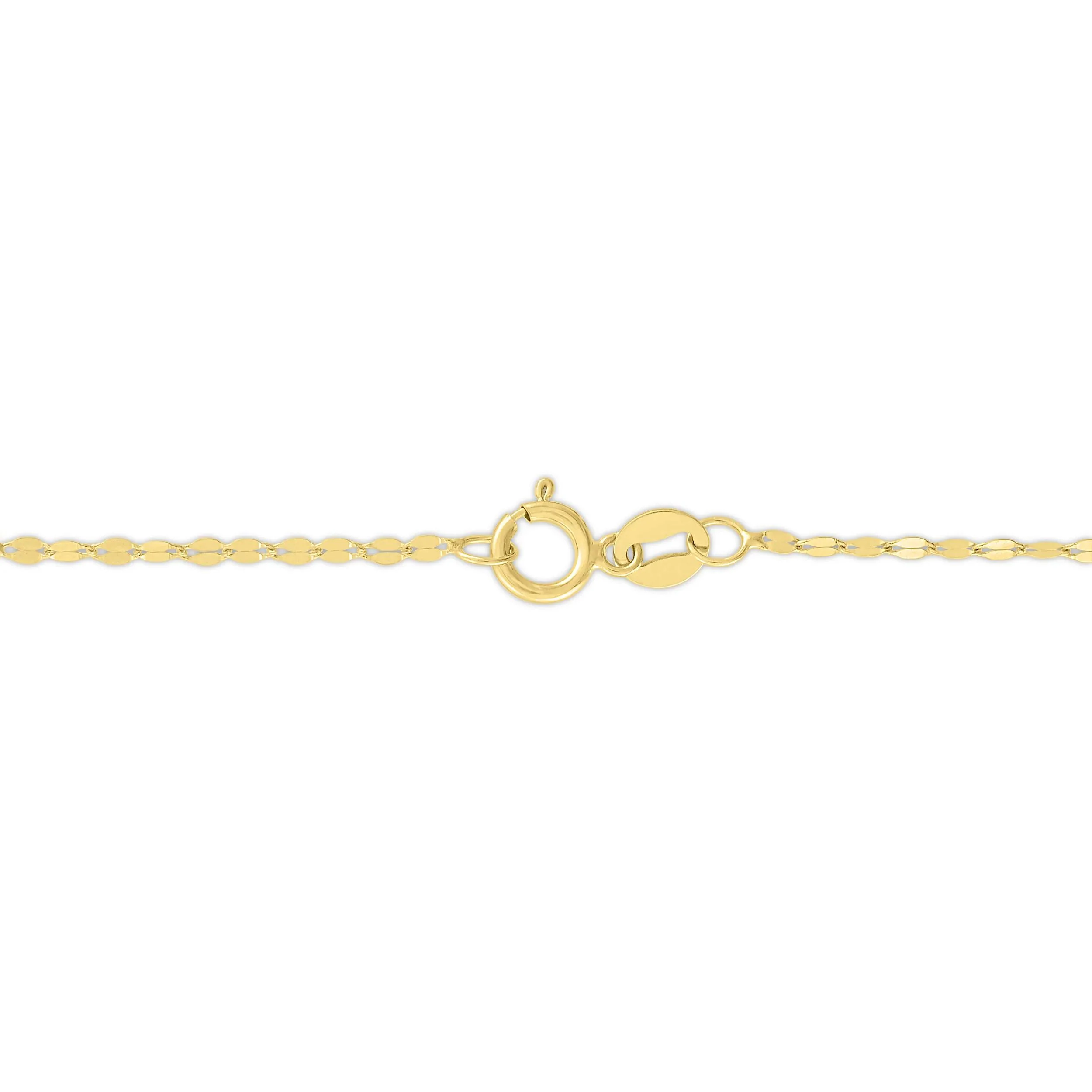 1/10 CT. Tw. Mirror Chain Cross Pendant Necklace 10K Yellow Gold Size 18" - Image 3