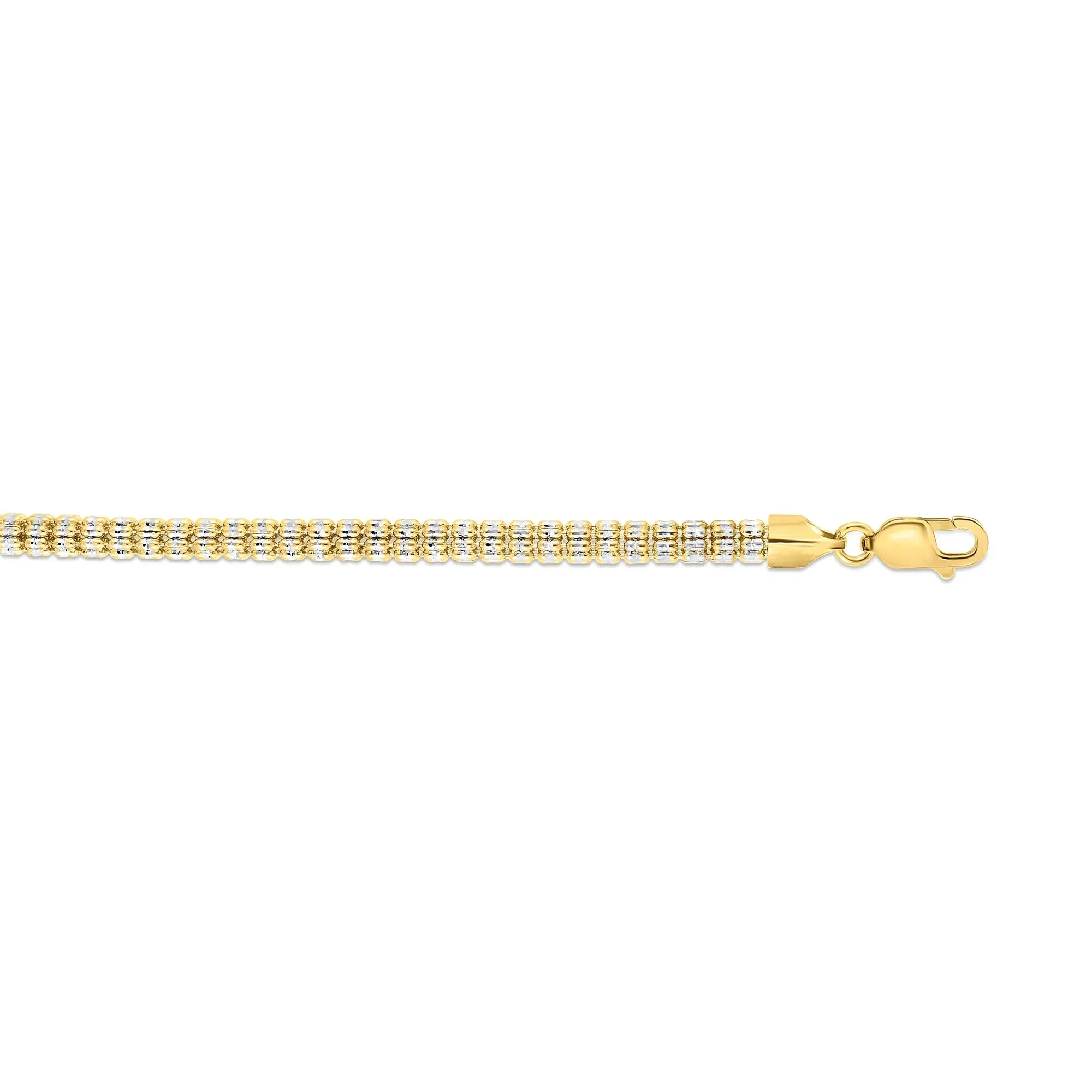 Iced Chain 10K Yellow Gold Necklace Size 22" - Image 3