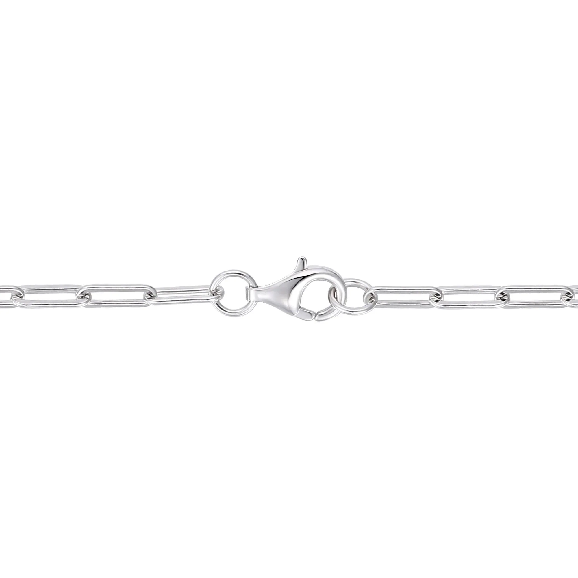 1/4 CT. Tw. Diamond Clover Necklace .925 Sterling Silver White Size 17" - Image 3