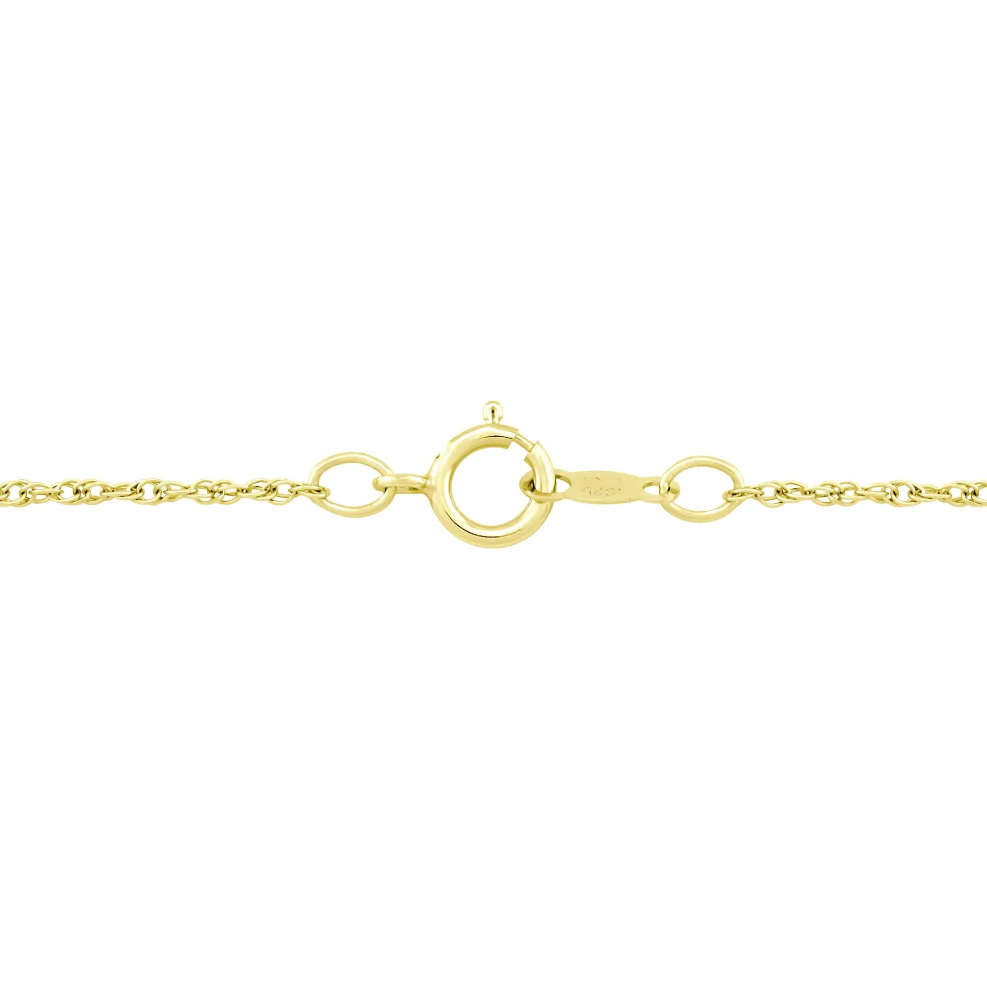 Peridot and Diamond Accent Pendant Necklace 10K Yellow Gold Size 18" - Image 3