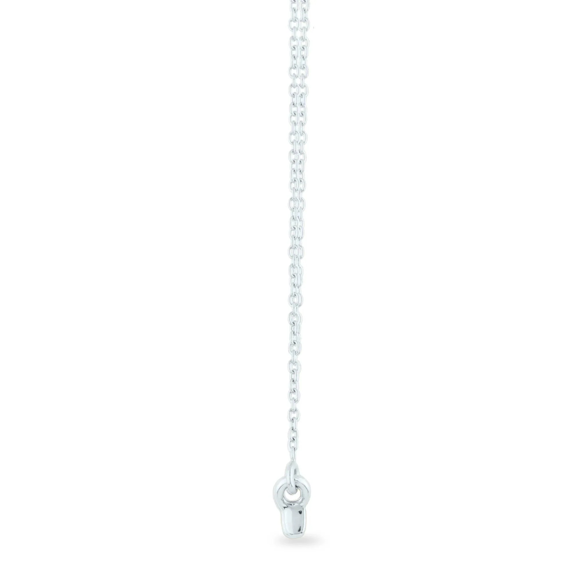 Diamond Accent Spaced Bar Necklace 14K White Gold Size 18" - Image 2