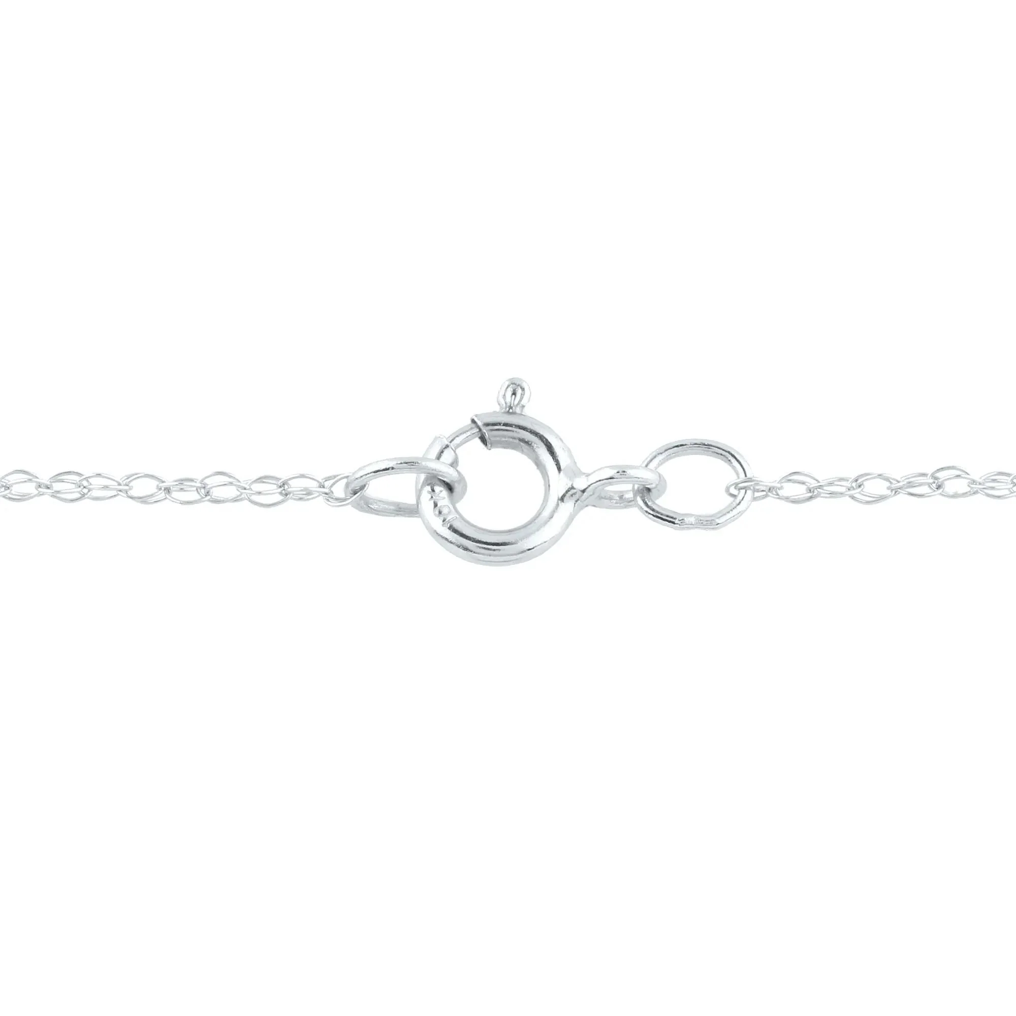 Diamond Accent Spaced Bar Necklace 14K White Gold Size 18" - Image 3
