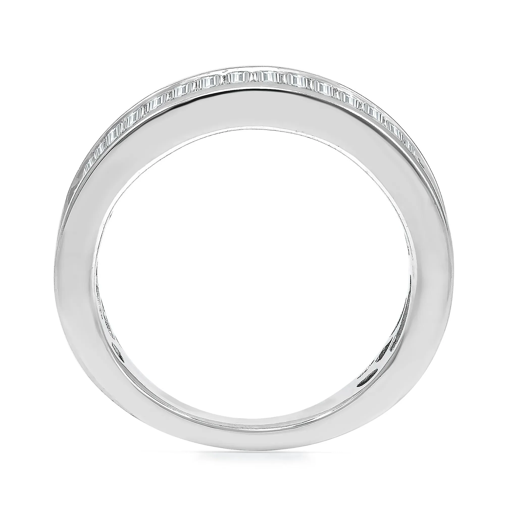 1 CT. Tw. Lab Grown Diamond Band Ring 14K White Gold Size 9 - Image 2