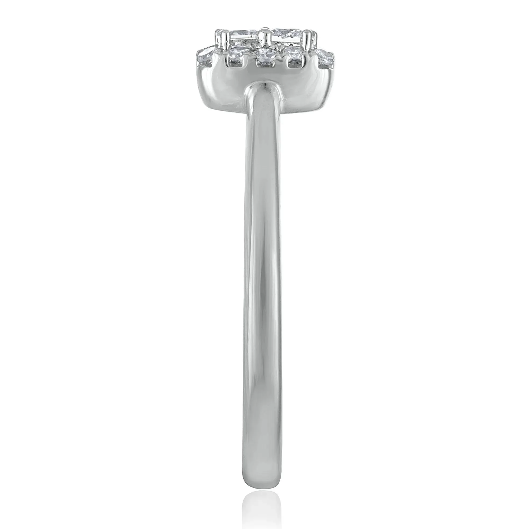 1/5 CT. Tw. Diamond Promise Ring 10K White Gold Size 9.5 2mm - Image 3