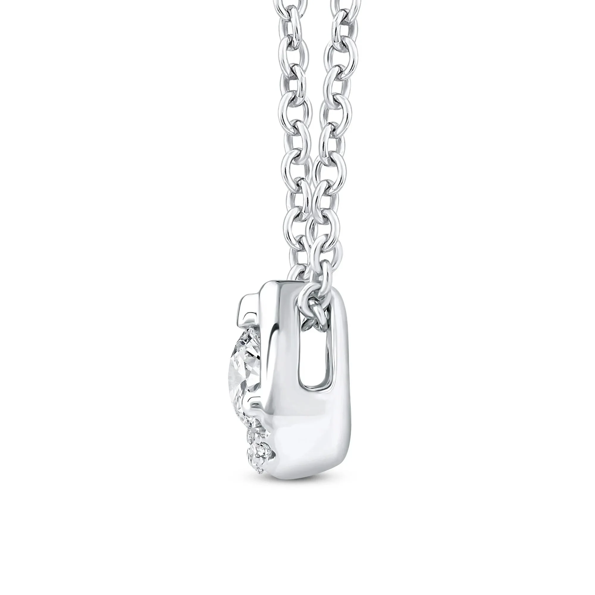 1/7 CT. Tw. Diamond Pendant Necklace 10K White Gold Size 18" - Image 2