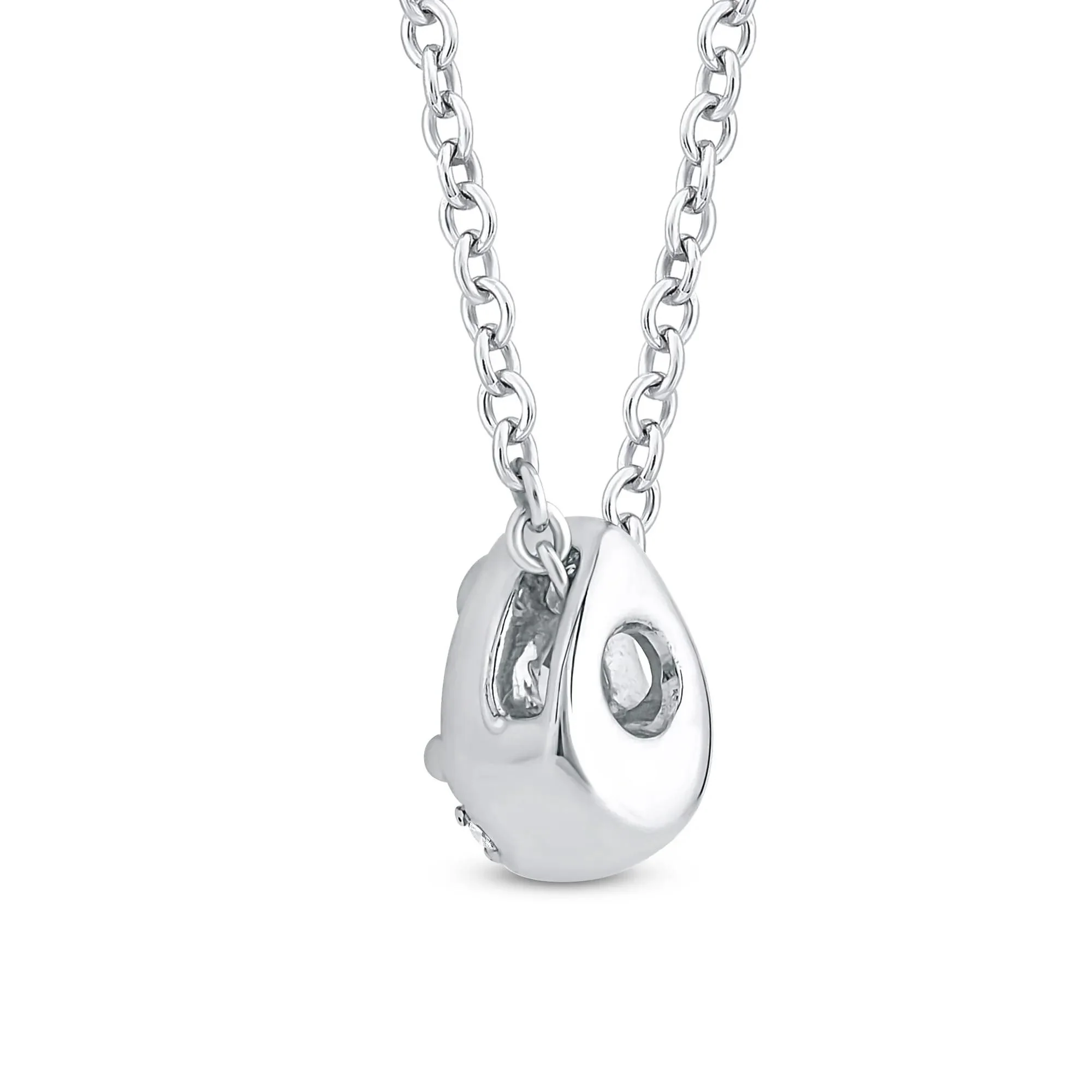 1/7 CT. Tw. Diamond Pendant Necklace 10K White Gold Size 18" - Image 4