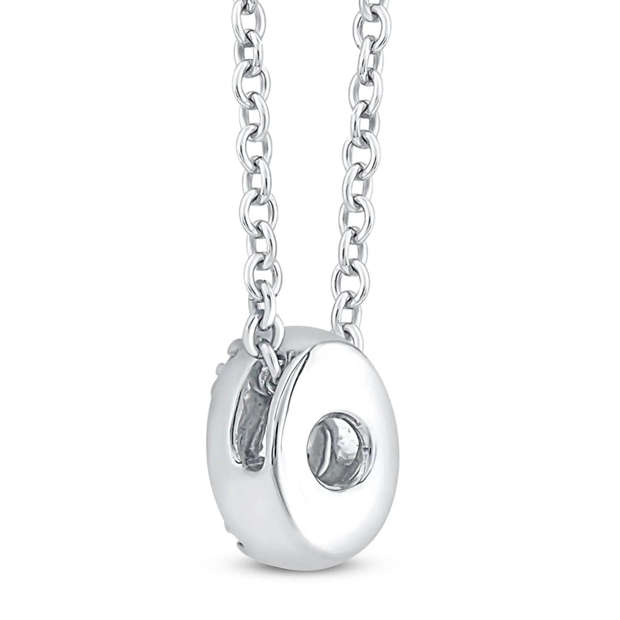 1/7 CT. Tw. Diamond Pendant Necklace 10K White Gold Size 18" - Image 3
