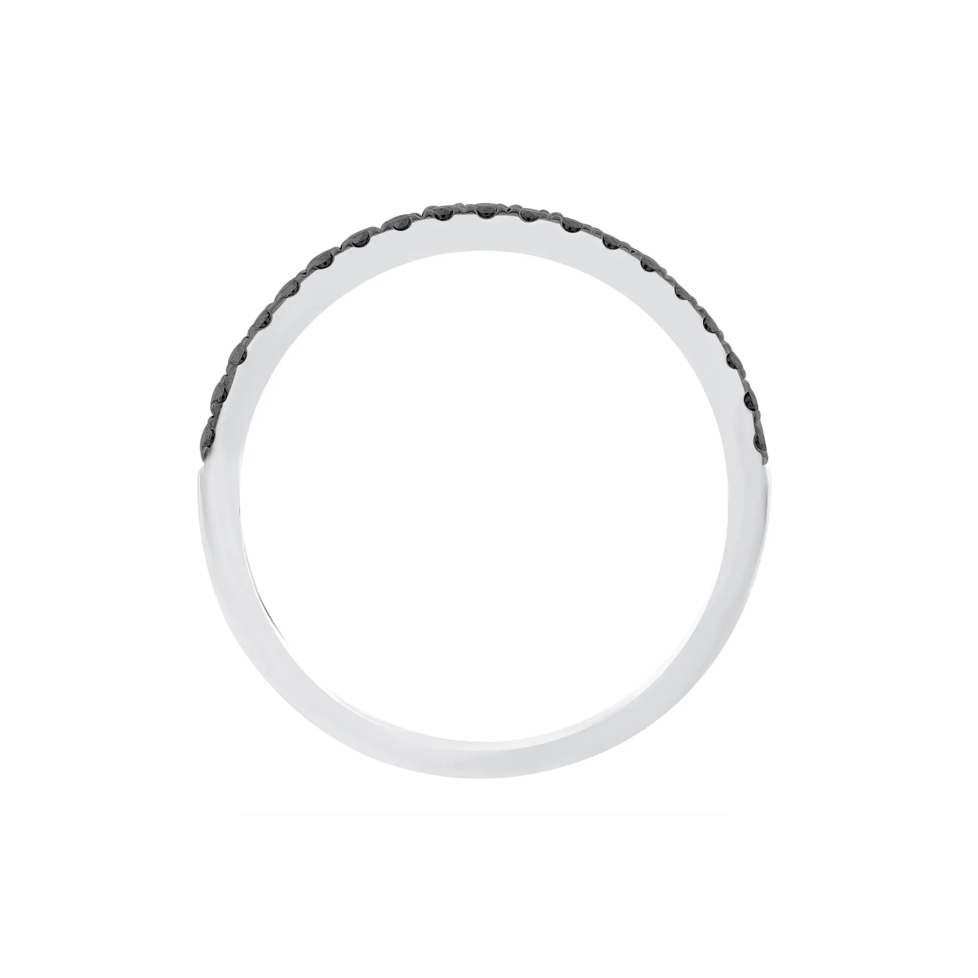 3/8 CT. Tw. Black and White Diamond Ring .925 Sterling Silver Round Brilliant Cut Size 6.5 - Image 2