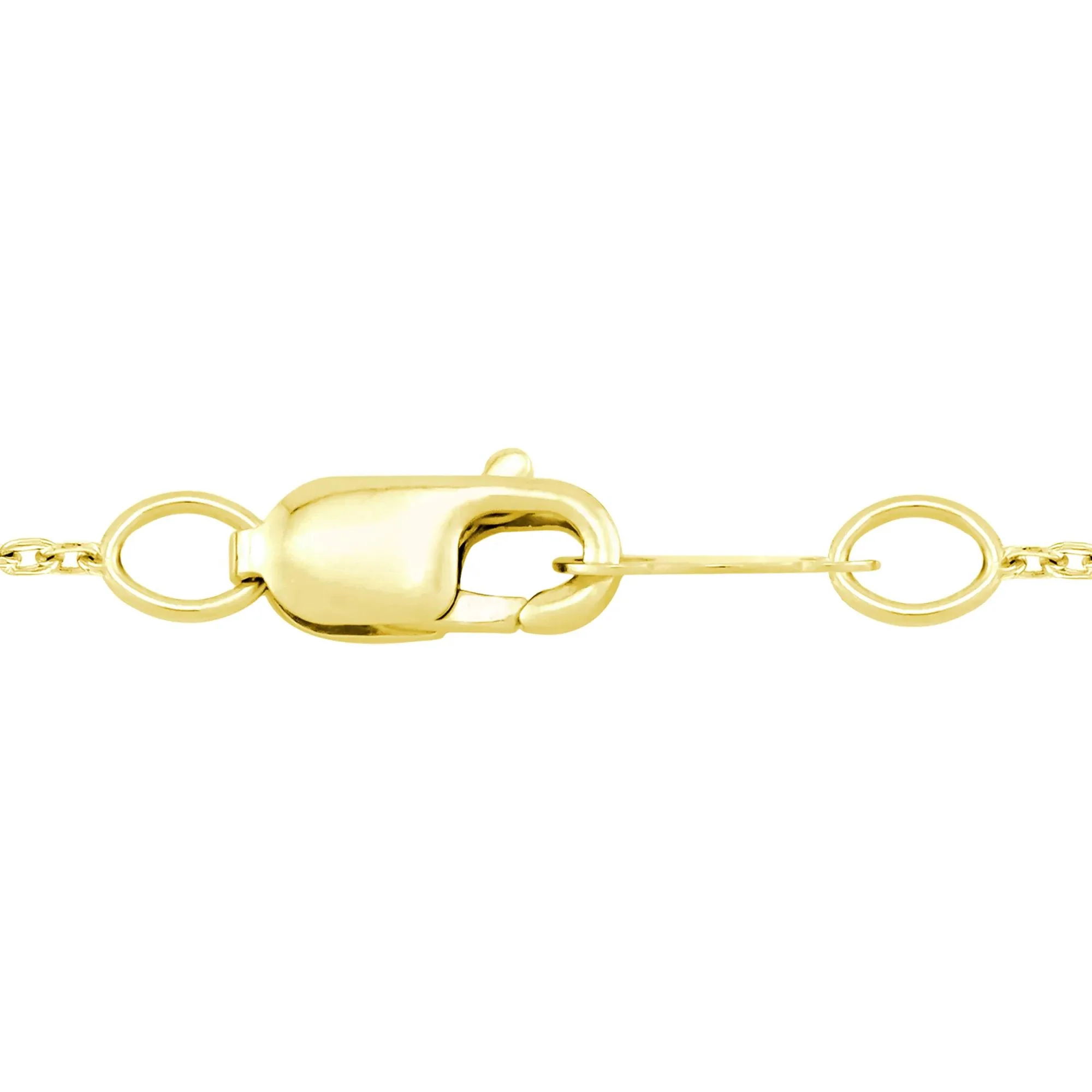 Diamond Accent Dolphin Pendant Necklace 10K Yellow Gold Size 20" - Image 3
