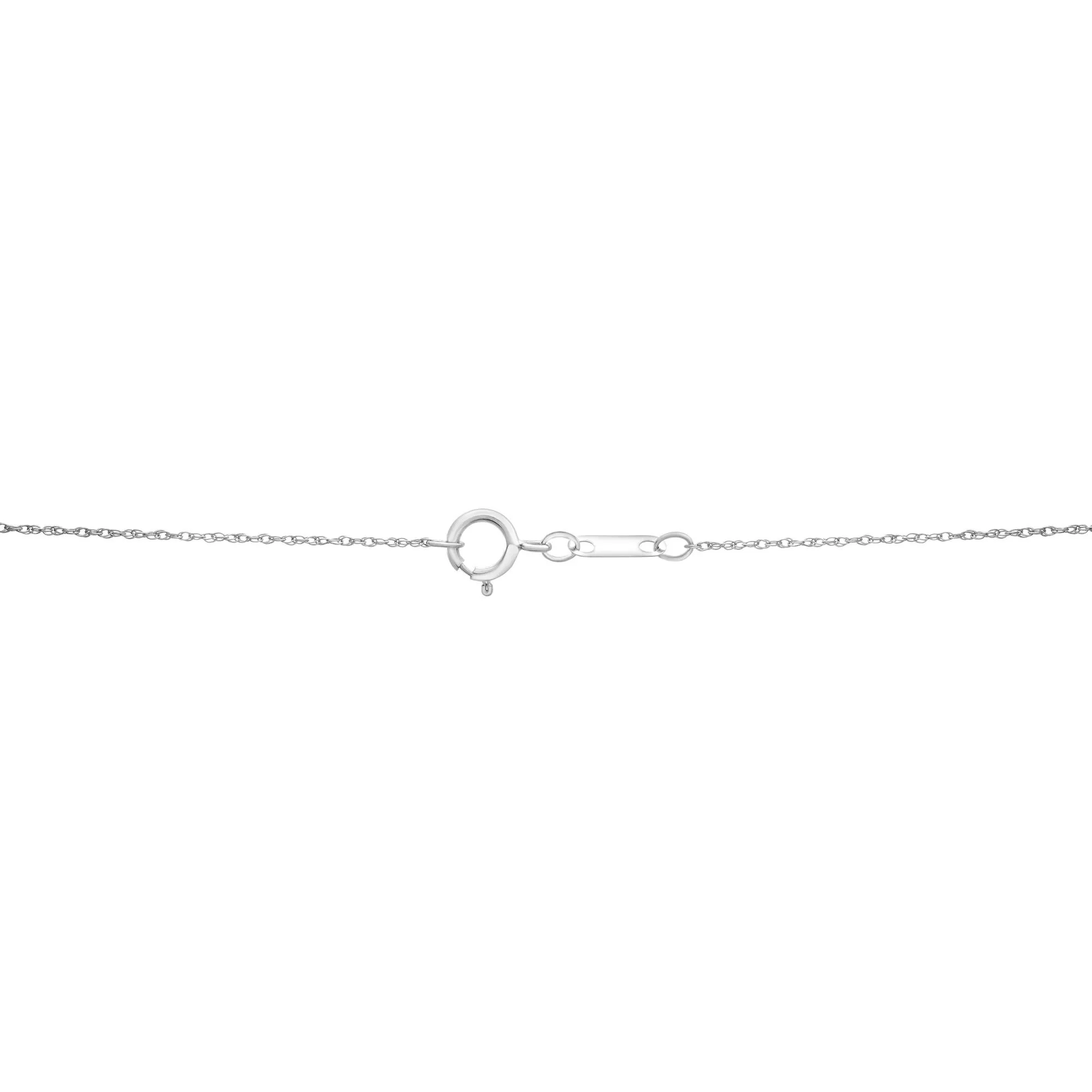 Black Dyed Freshwater Pearl and Lab-Created White Sapphire Infinity Pendant Necklace Size 18" - Image 4
