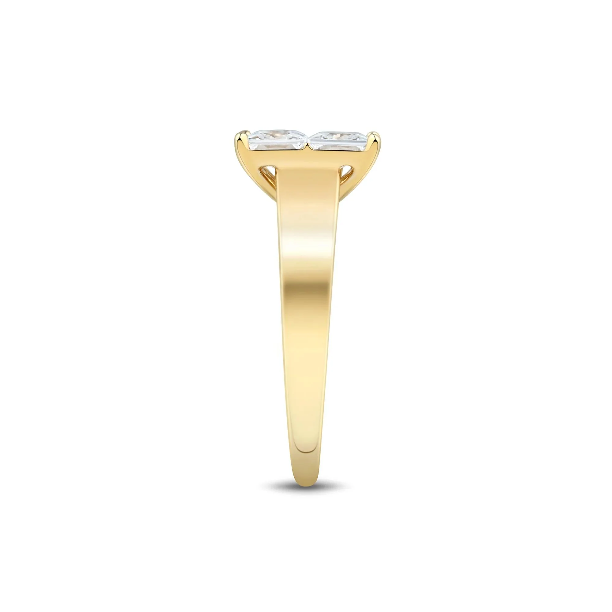 3 CT. Tw. Lab Grown Diamond Composite Engagement Ring 10K Yellow Gold Size 5 2mm - Image 2