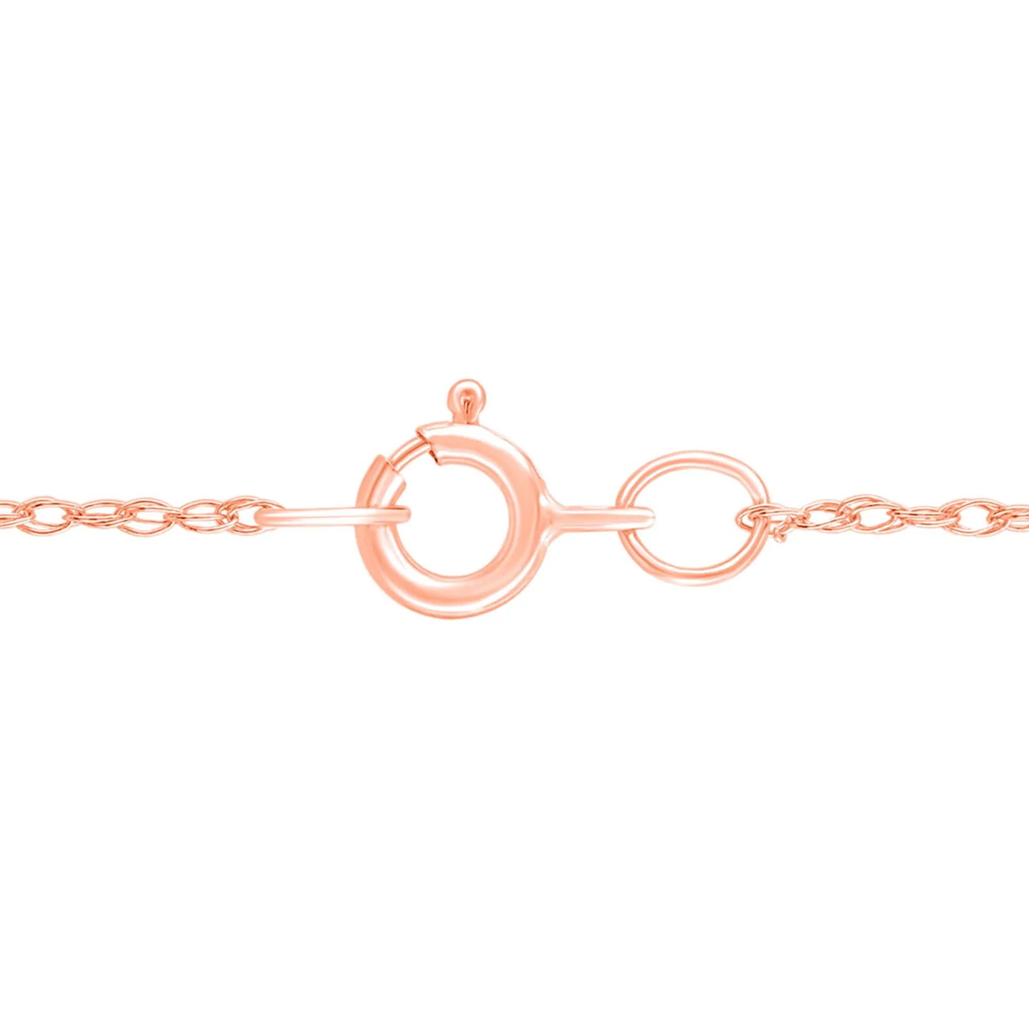 1/4 CT. Tw. Diamond Cross Pendant Necklace 10K Rose Gold Size 18" - Image 2