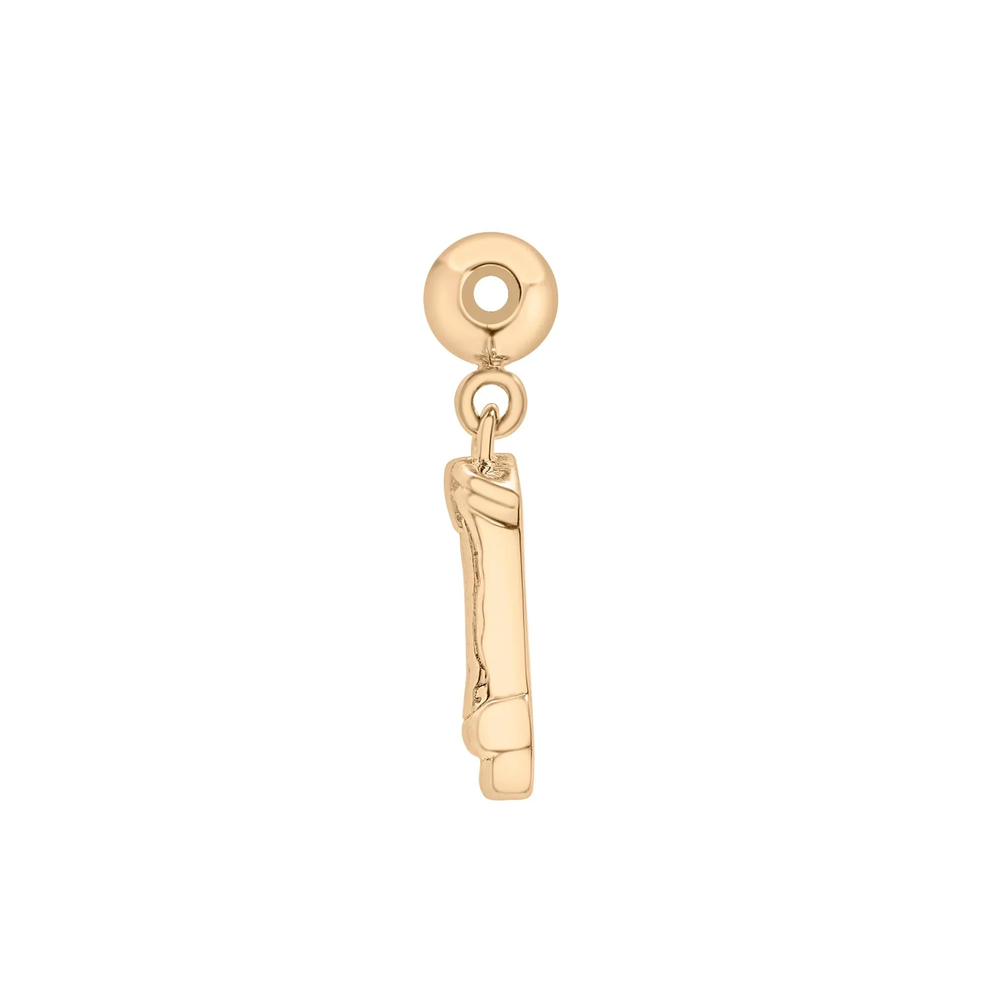 Cowboy Boot Bead Charm Vermei Yellow Size 17.00mm - Image 2