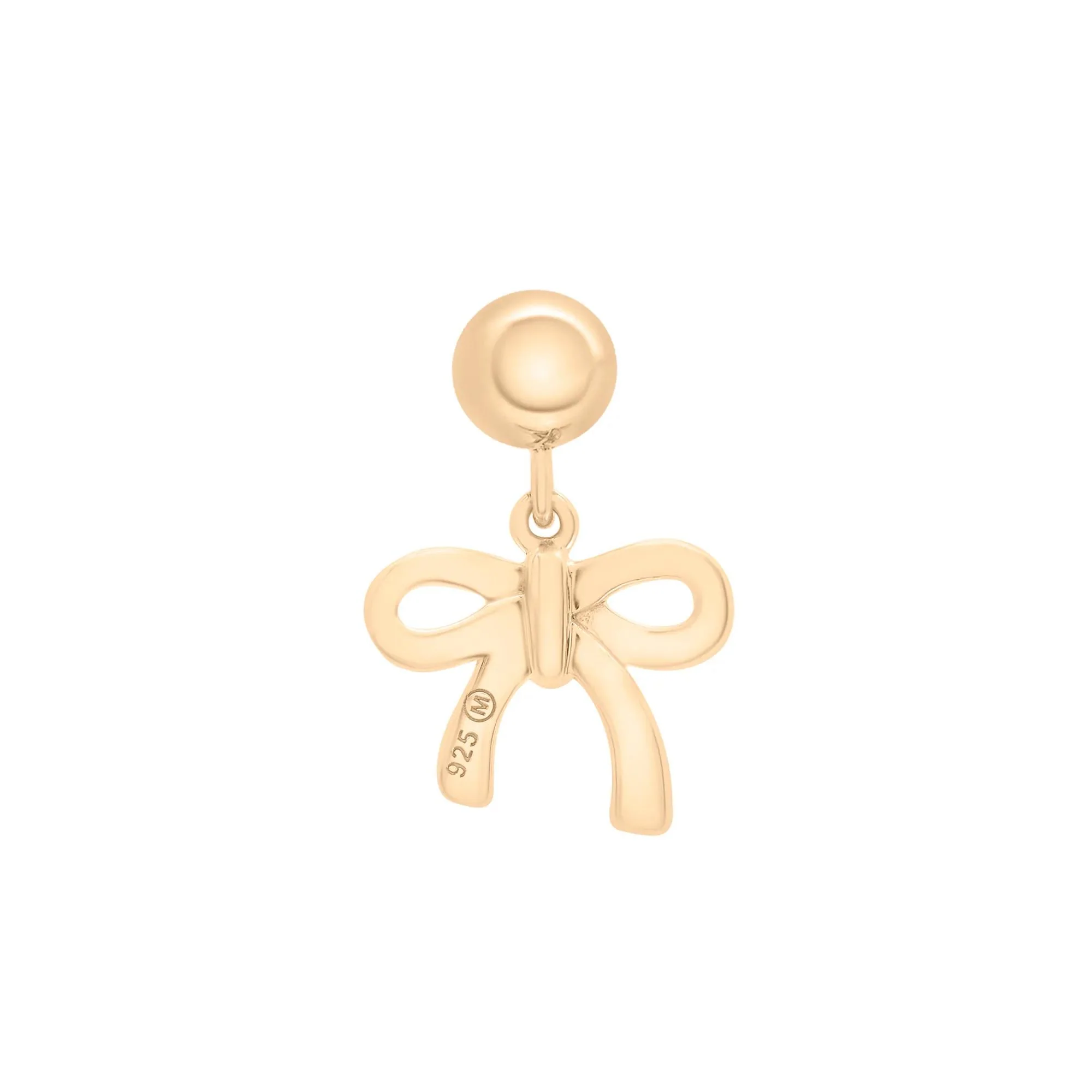 Bow Bead Charm Vermeil Yellow Size 12.80mm - Image 7