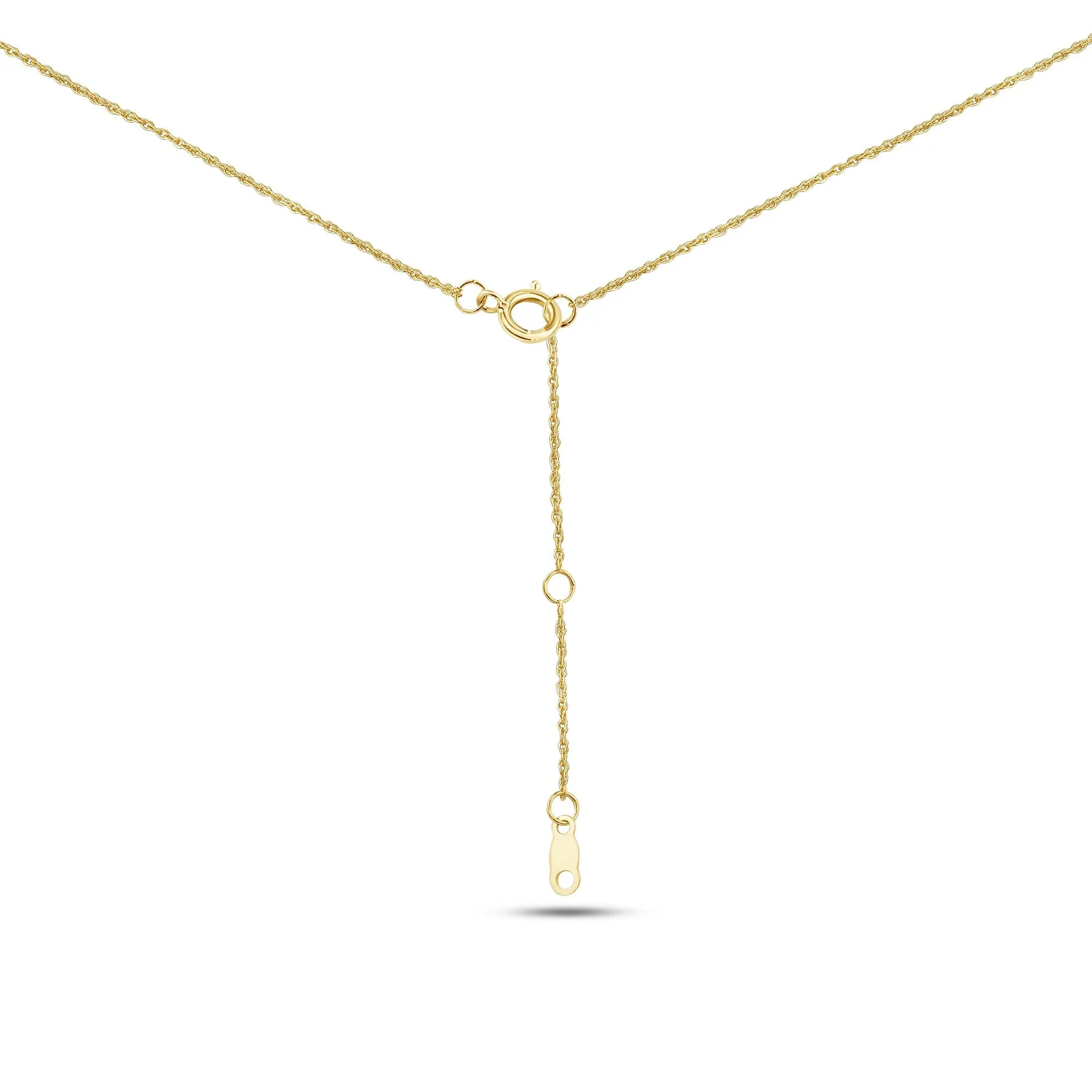 1/2 CT. Tw. Lab Grown Graduated Diamond Necklace 14K Yellow Gold Size 18" - Image 4