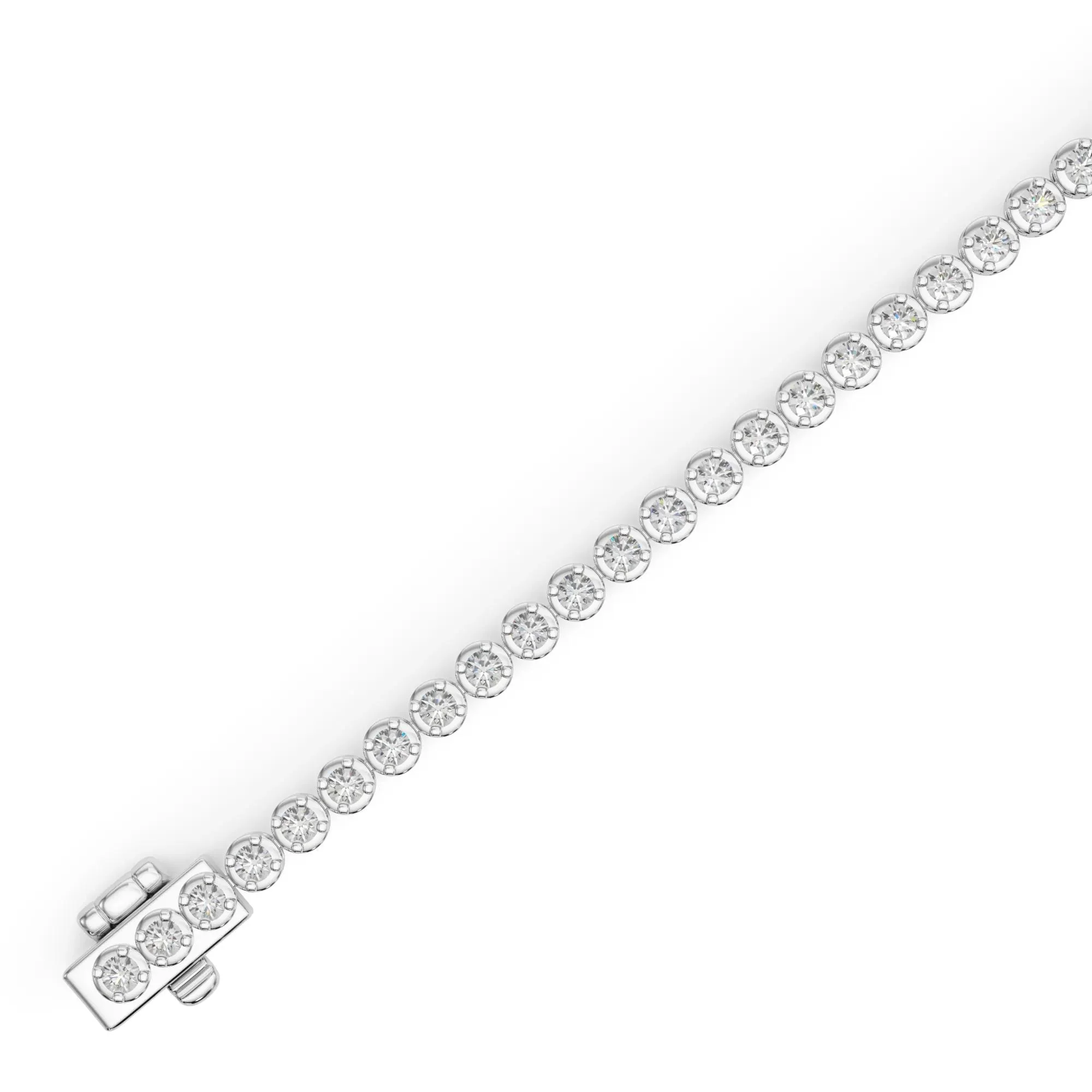 2 3/4 CT. Tw. Diamond Tennis Bracelet 10K White Gold Size 2.00mm - Image 3