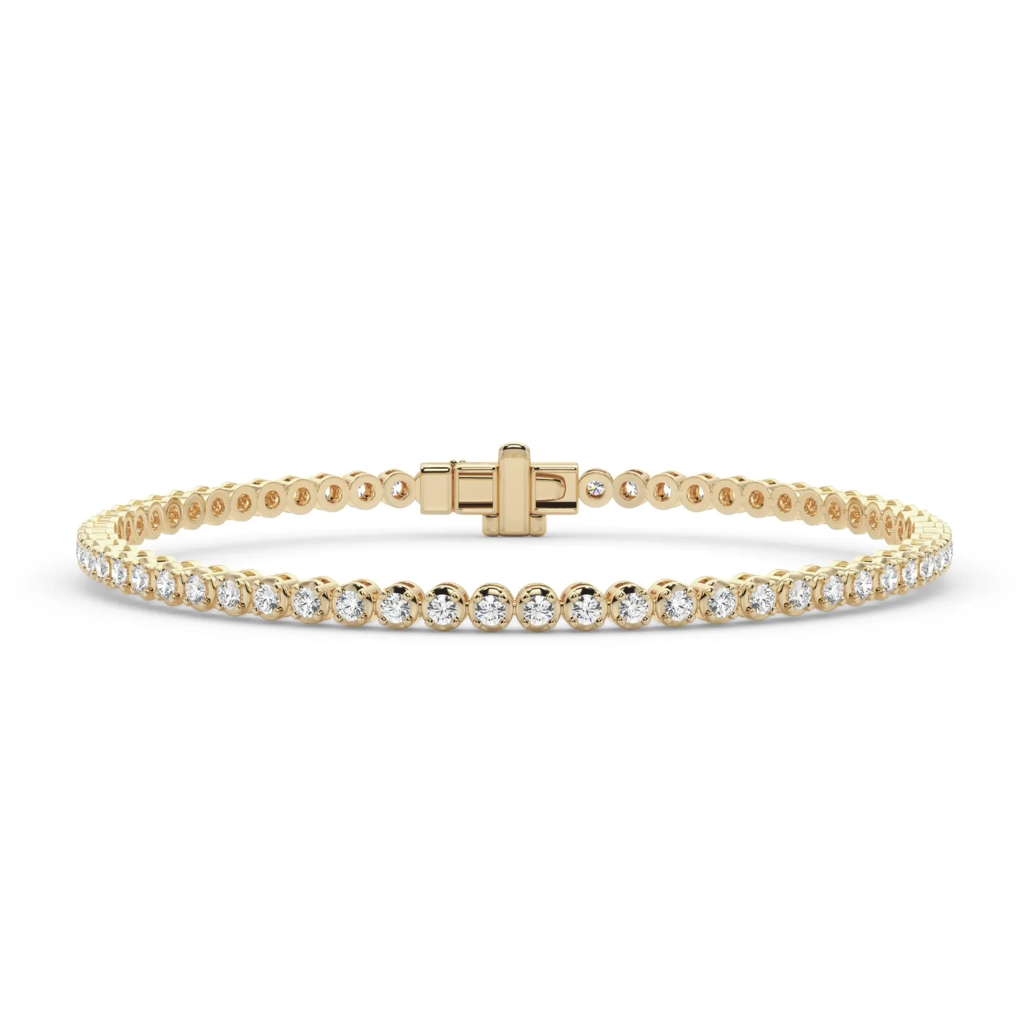 1 7/8 CT. Tw. Diamond Tennis Bracelet 10K Yellow Gold Size 2.00mm