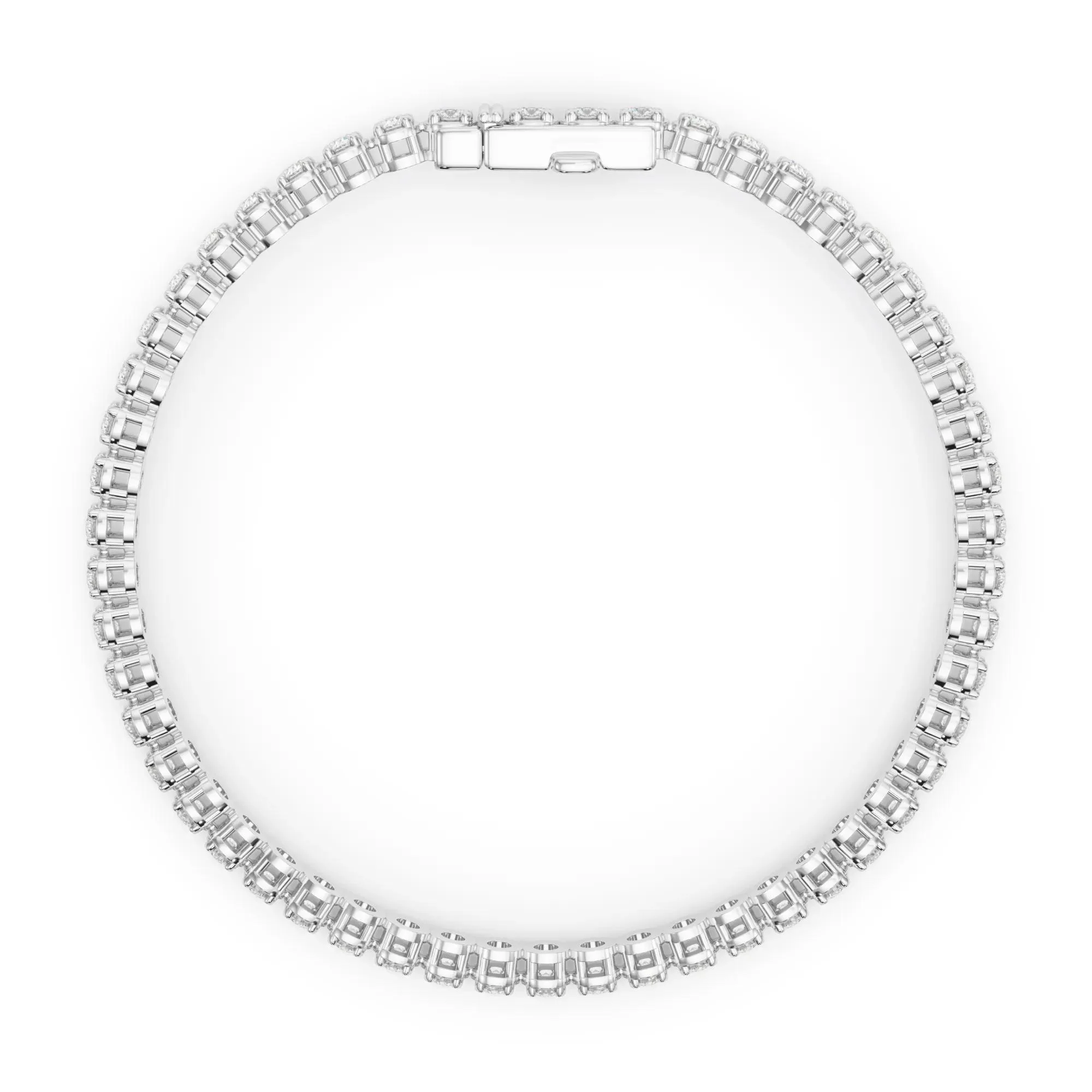 4 CT. Tw. Diamond Tennis Bracelet 10K White Gold Size 2.00mm - Image 2