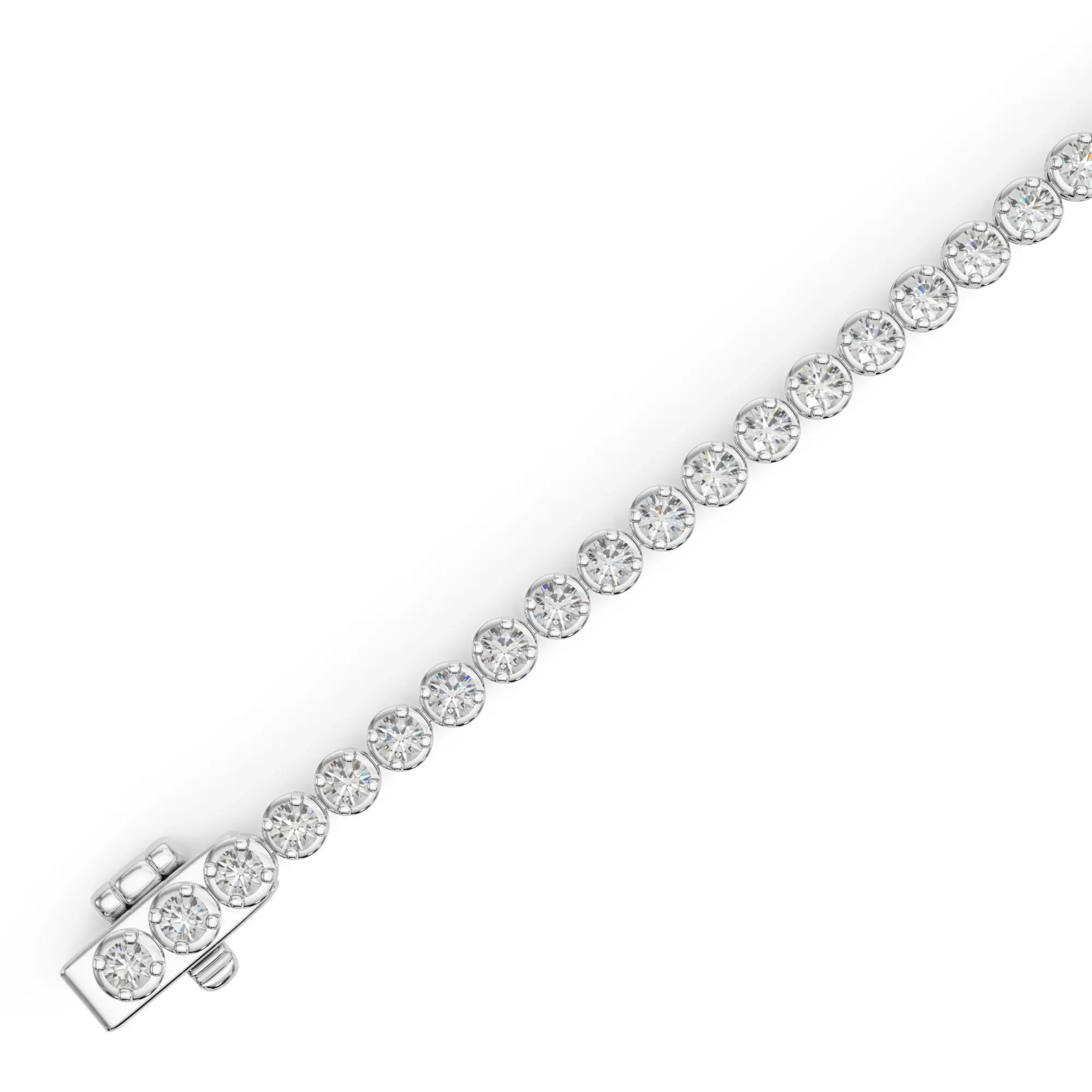 5 CT. Tw. Diamond Tennis Bracelet 10K White Gold Size 2.00mm - Image 3
