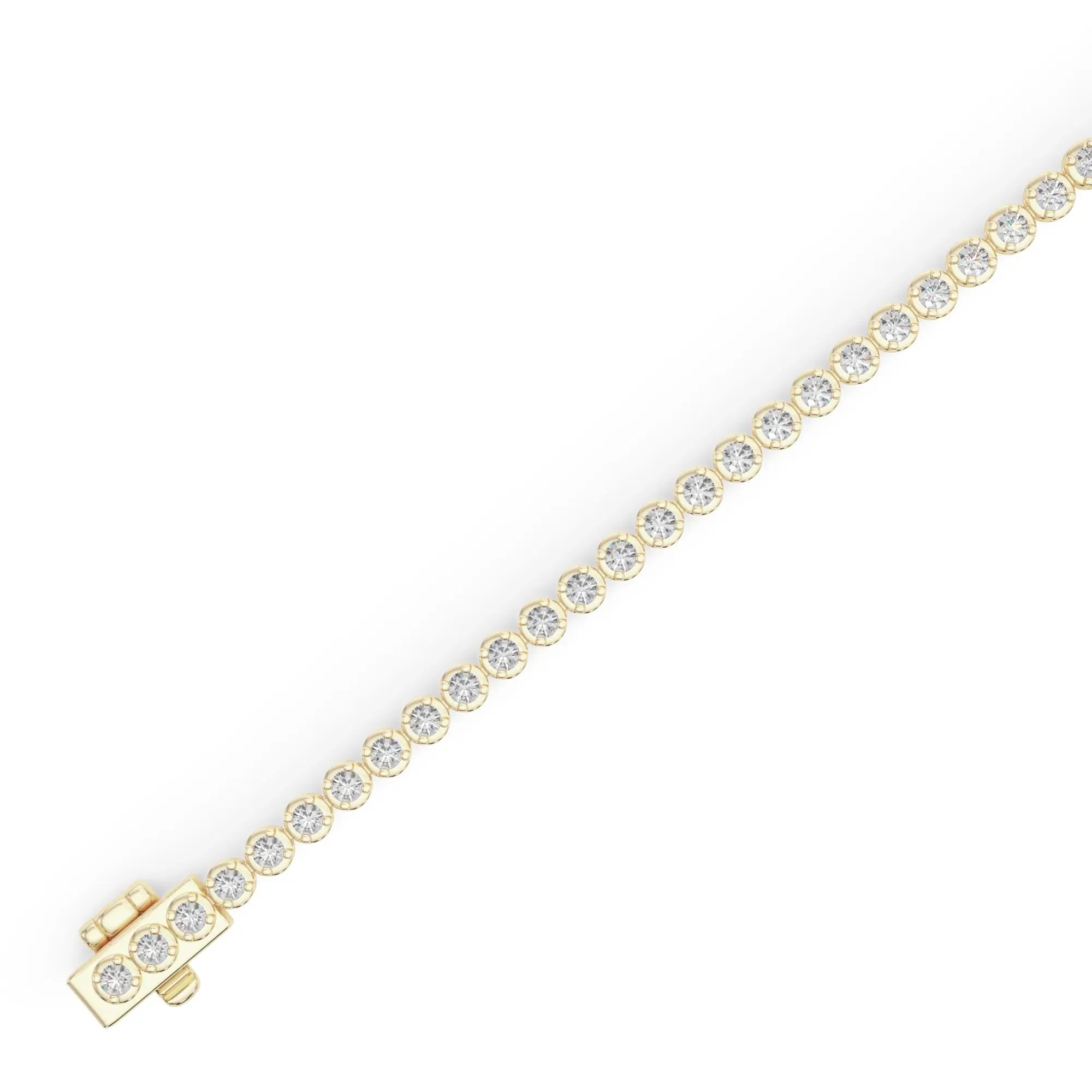2 1/7 CT. Tw. Diamond Tennis Bracelet 10K Yellow Gold Size 2.00mm - Image 3