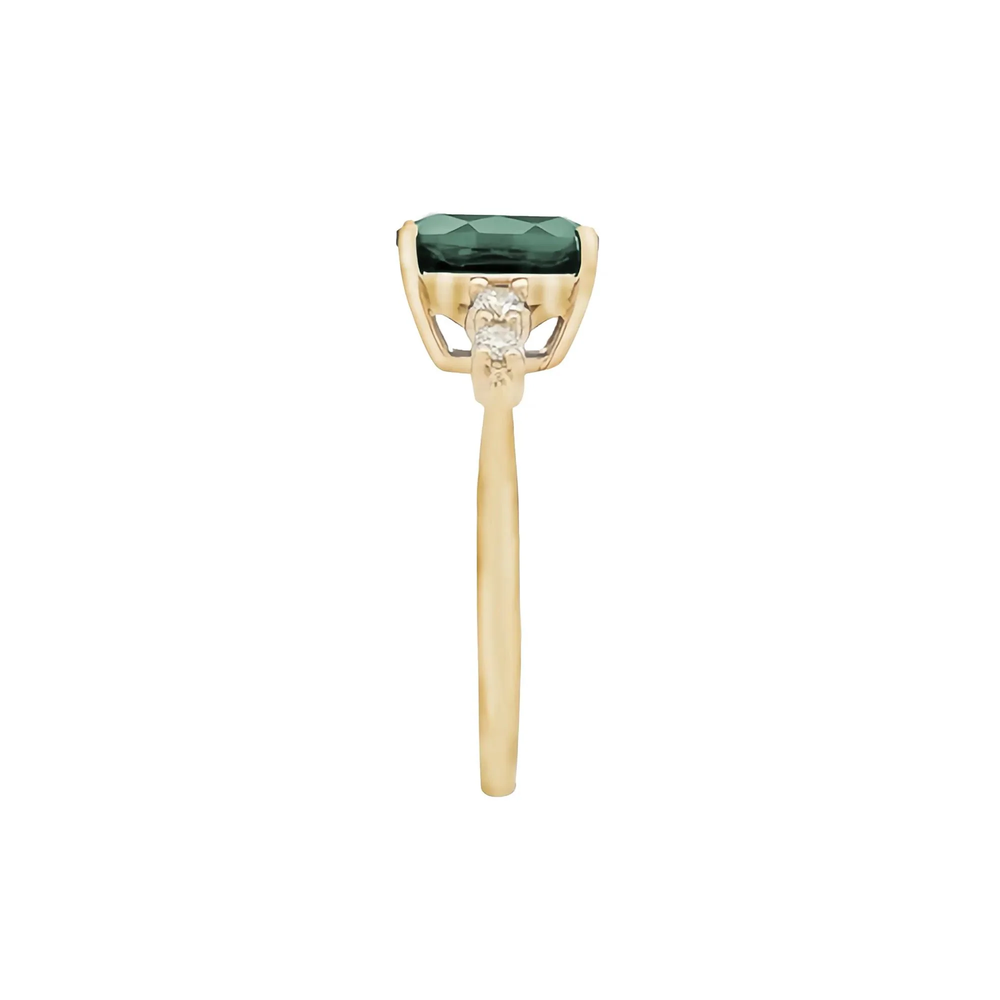 1/7 CT. Tw. Lab-Created Alexandrite and Diamond Ring 10K Yellow Gold Round Brilliant Cut Size 5.5 1mm - Image 3