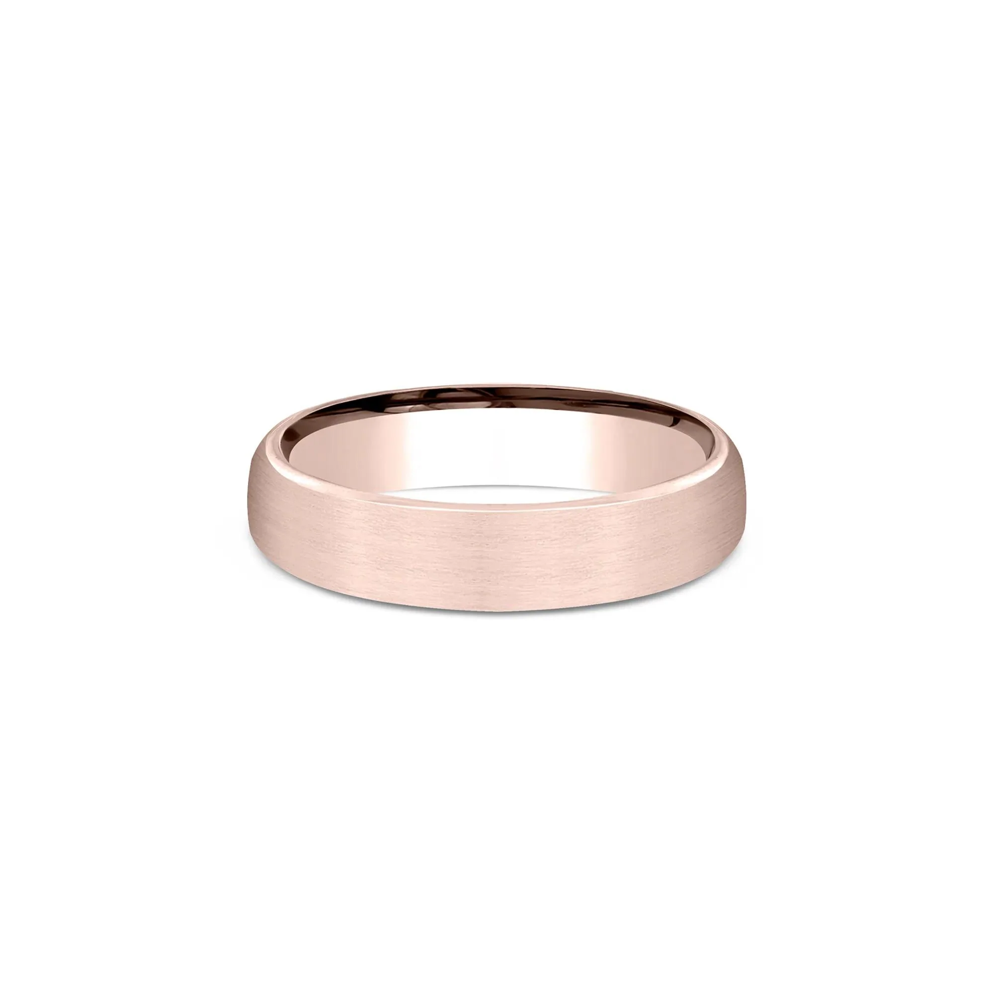 Wedding Band Ring 14K Rose Gold Size 7 4.5mm