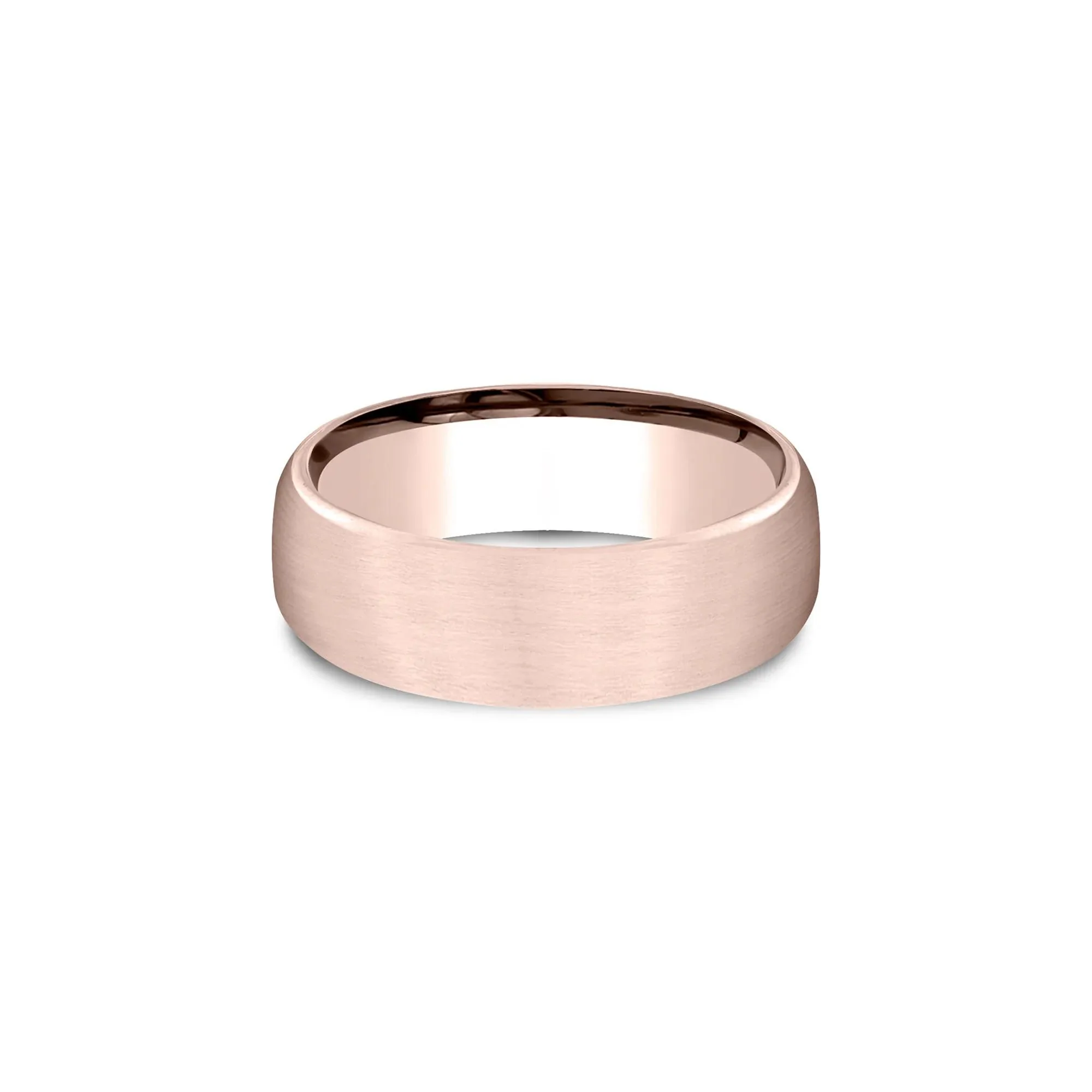 Wedding Band Ring 14K Rose Gold Size 12 7.5mm