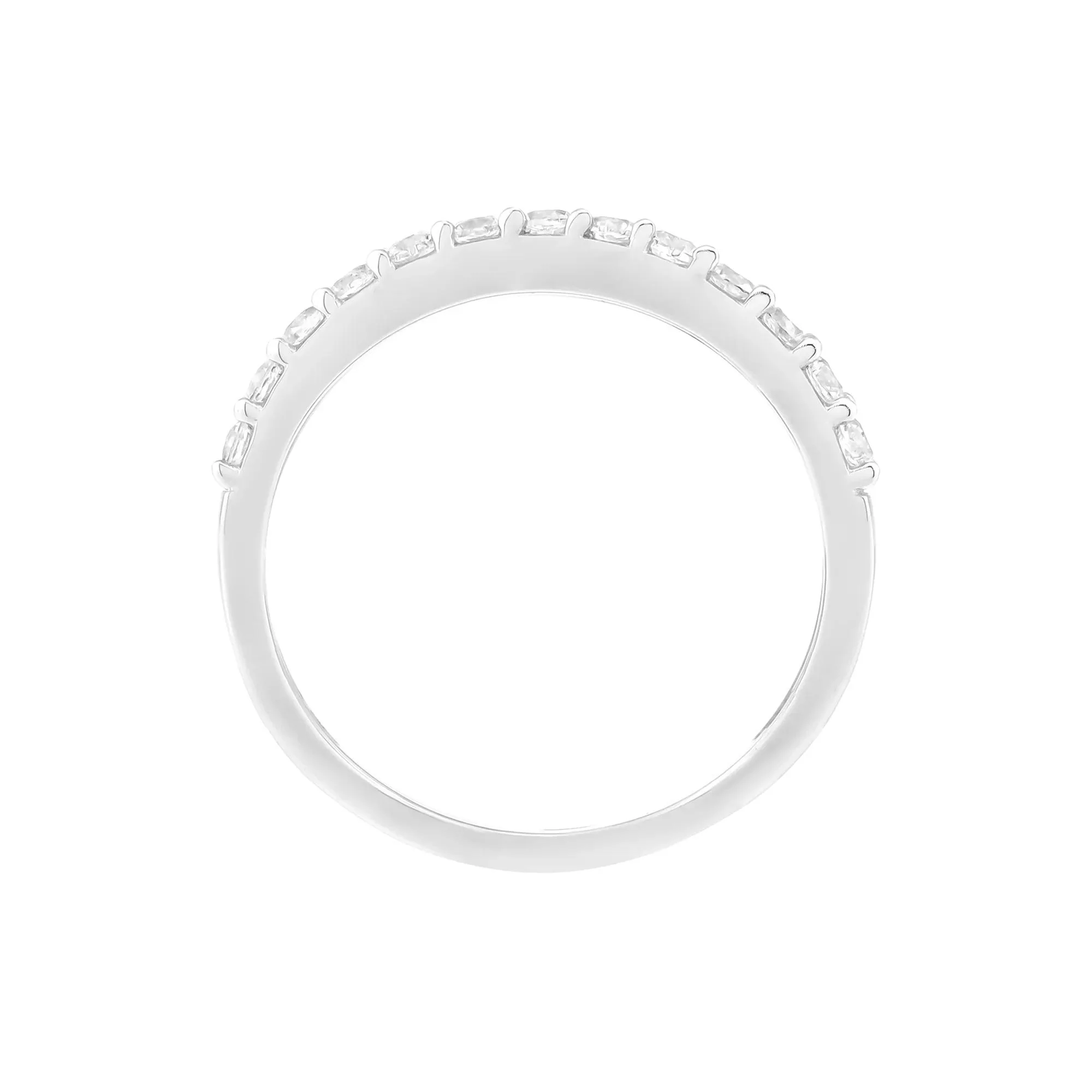 Lab-Created White Sapphire Wrap Band Ring .925 Sterling Silver Size 7 4.5mm - Image 3