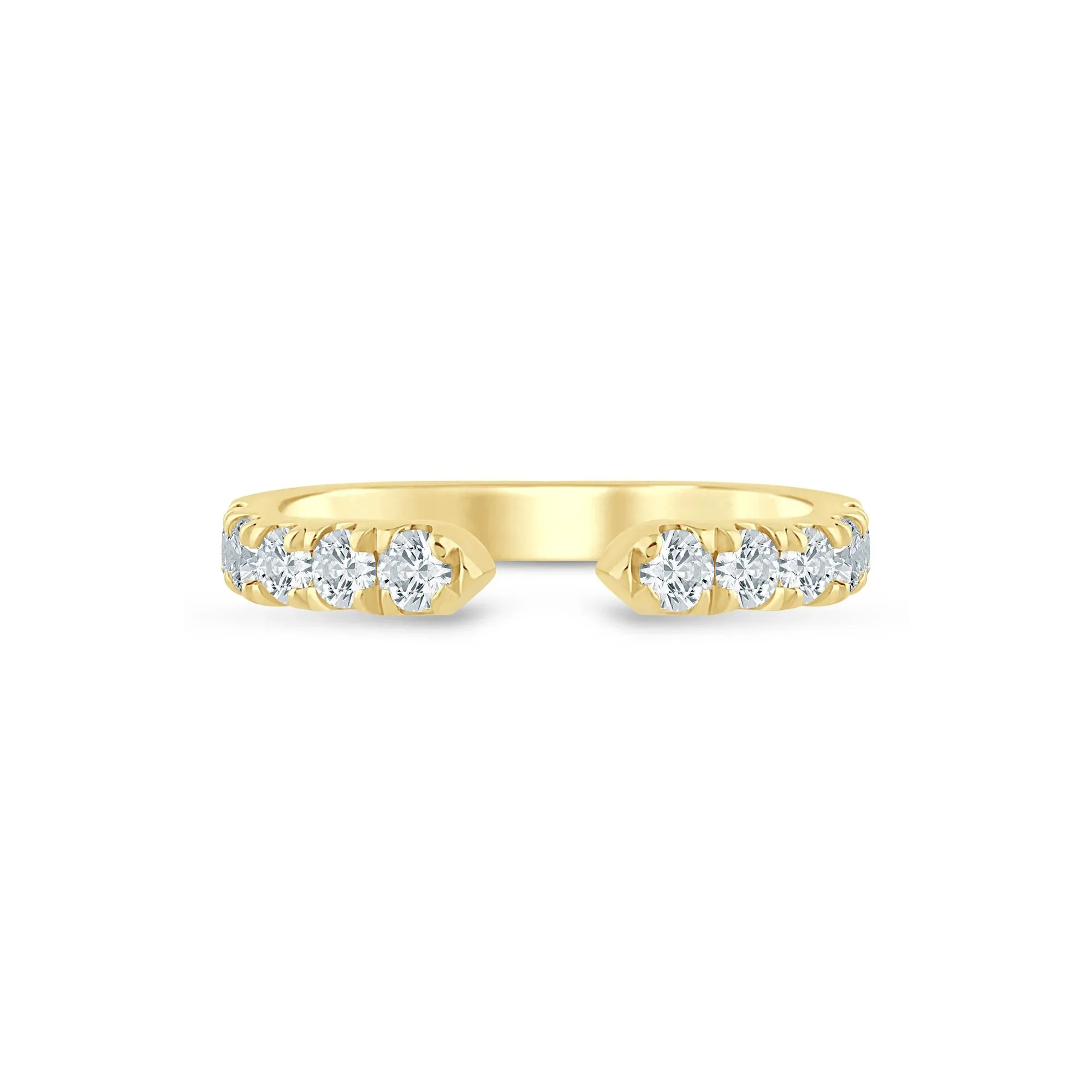 5/8 CT. Tw. Lab Grown Diamond Open Anniversary Band Ring 14K Yellow Gold Size 9 2.5mm