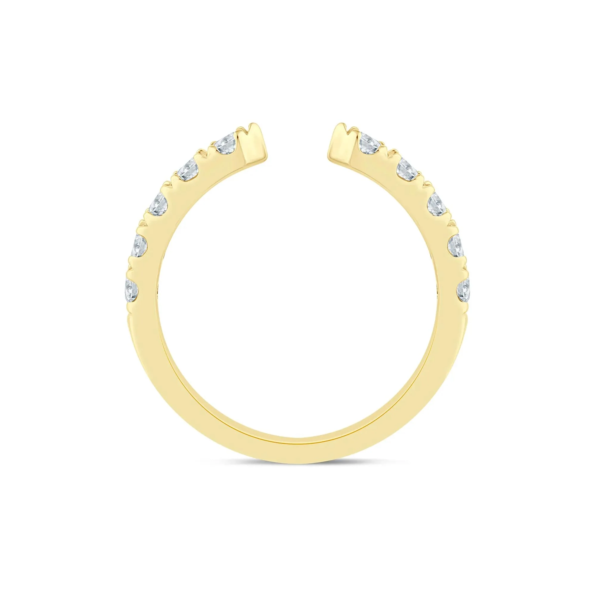 5/8 CT. Tw. Lab Grown Diamond Open Anniversary Band Ring 14K Yellow Gold Size 9 2.5mm - Image 2