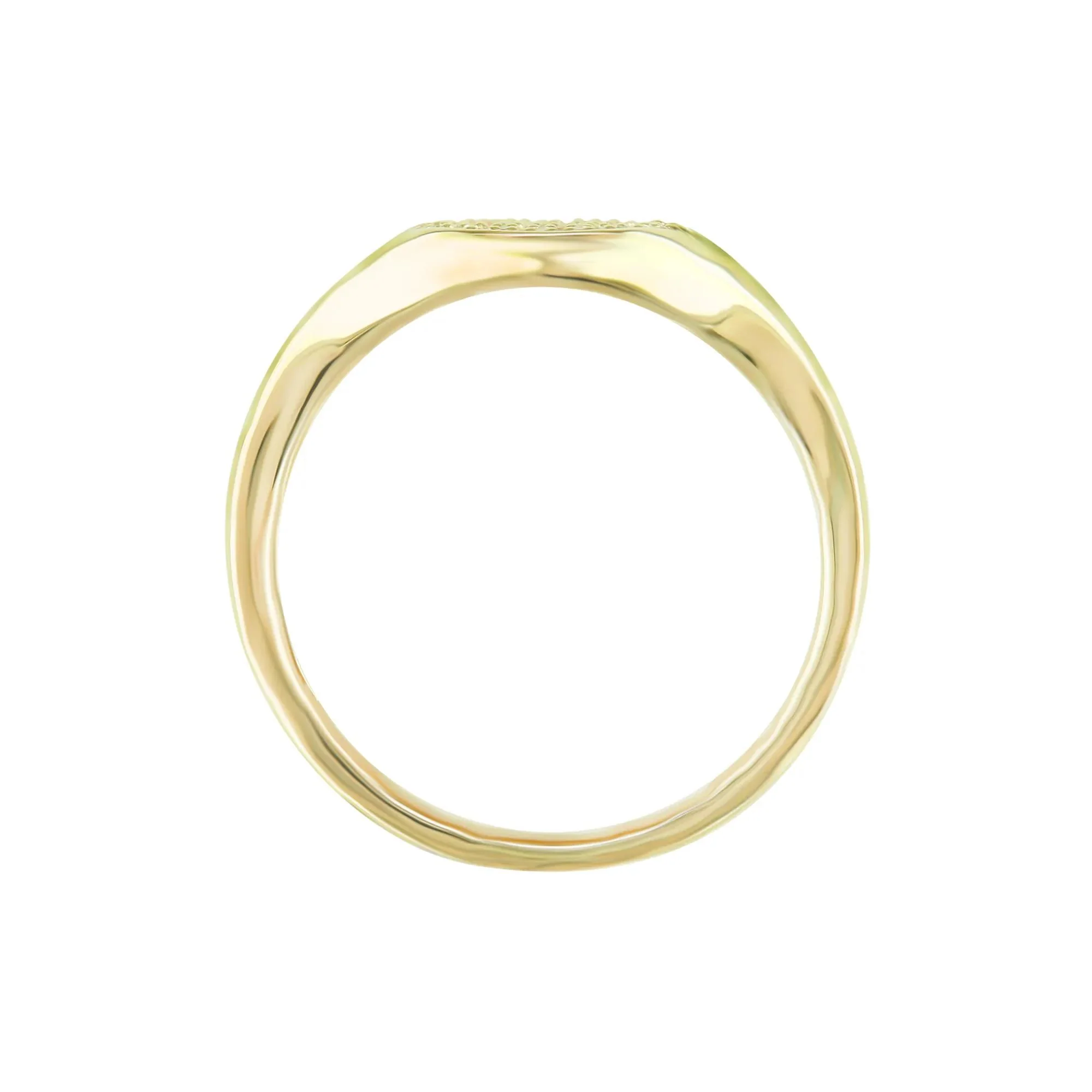 1/4 CT. Tw. Diamond Oval Ring 10K Yellow Gold Size 8.5 1mm - Image 2