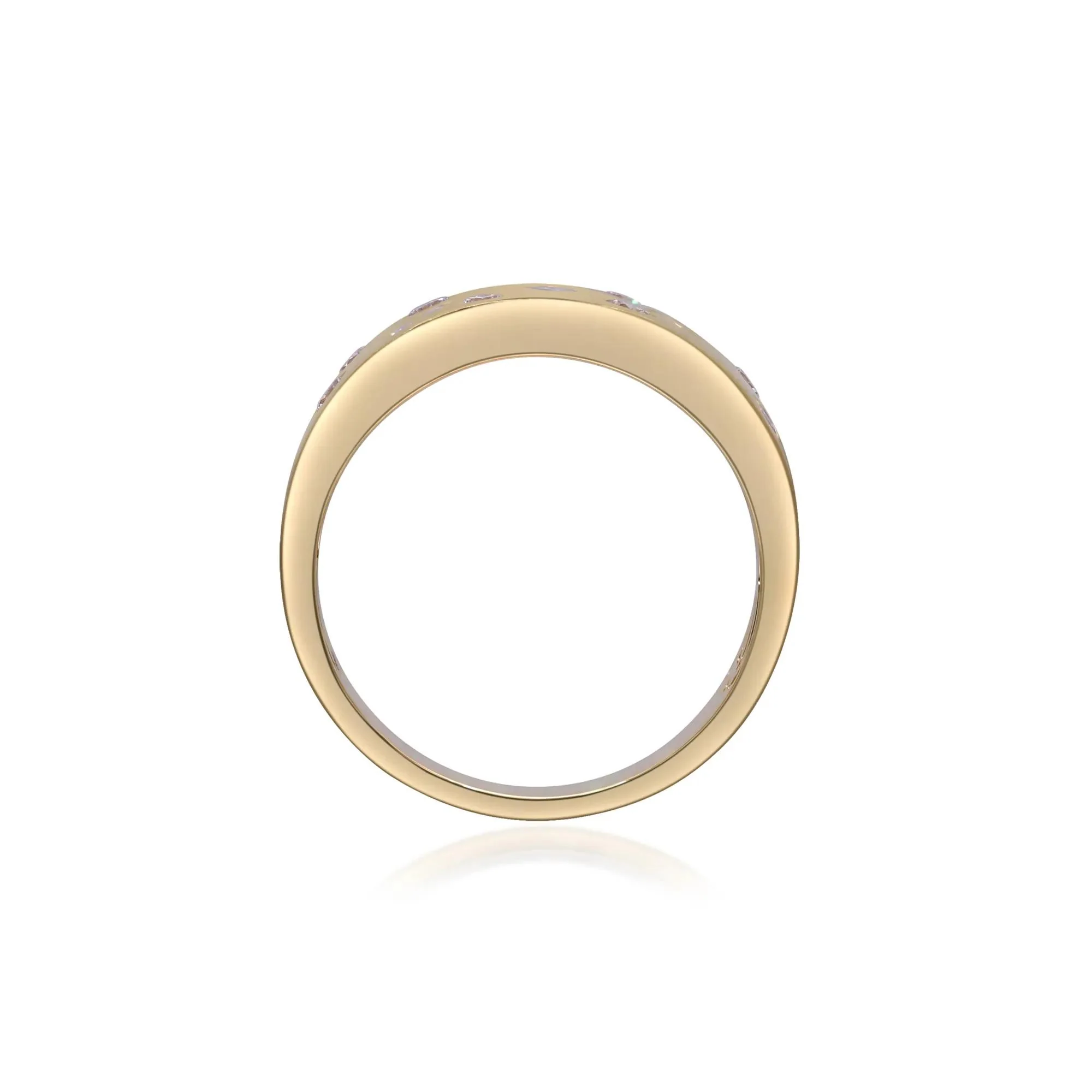 Multi-Cut Diamond Ring 10K Yellow Gold Size 8.5 2mm - Image 5