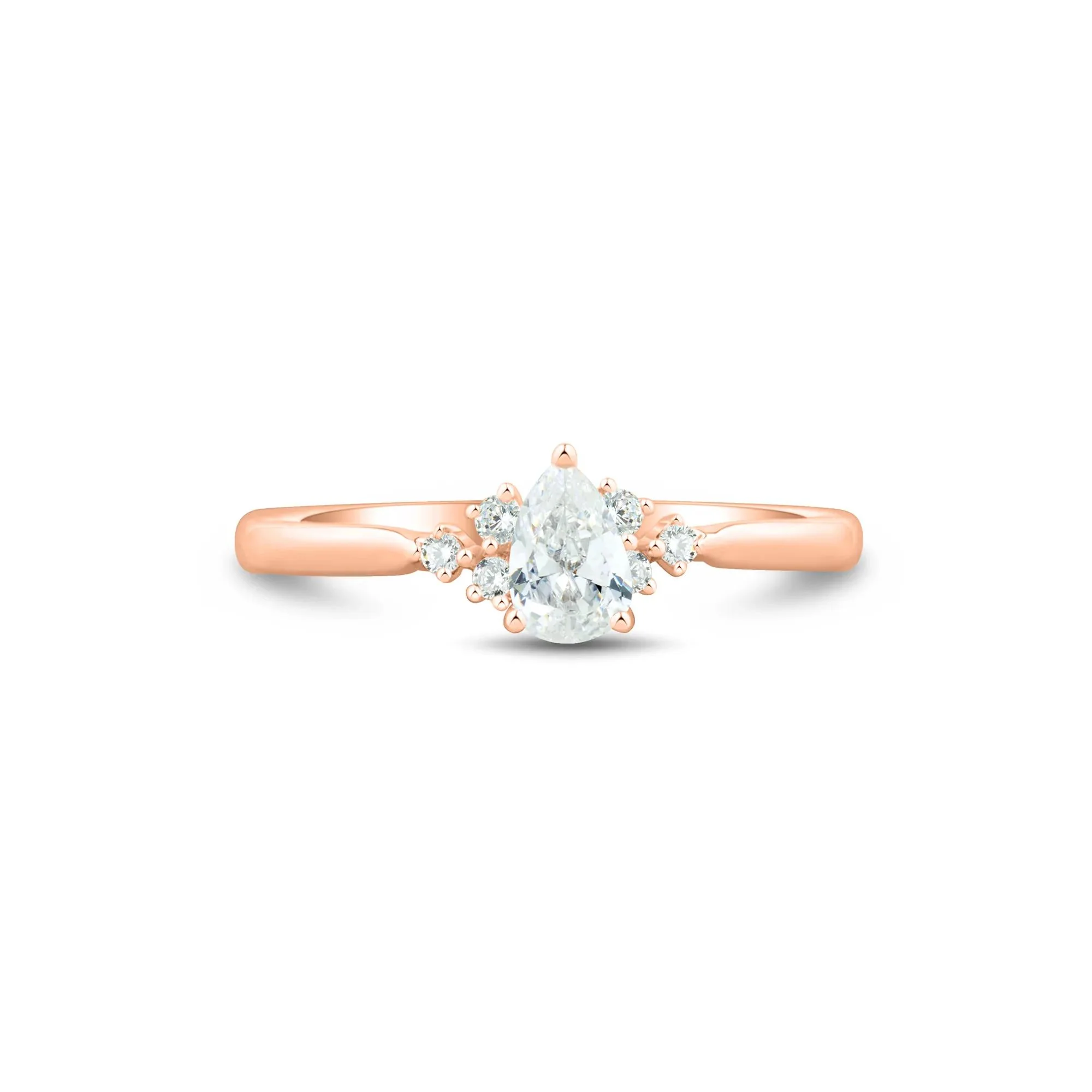 3/8 CT. Tw. Lab Grown Diamond Promise Ring 10K Rose Gold Size 6.5 1mm