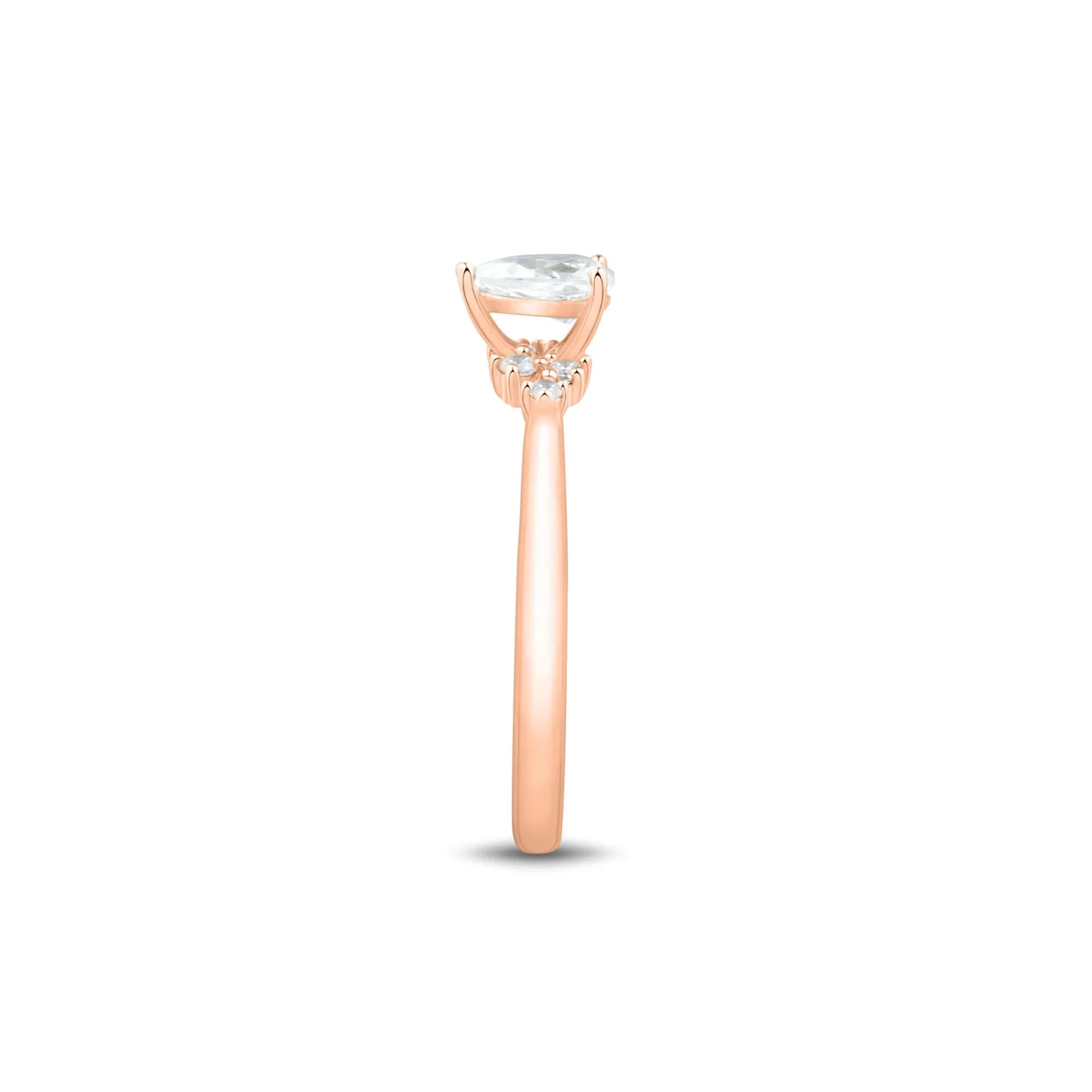 3/8 CT. Tw. Lab Grown Diamond Promise Ring 10K Rose Gold Size 6.5 1mm - Image 3