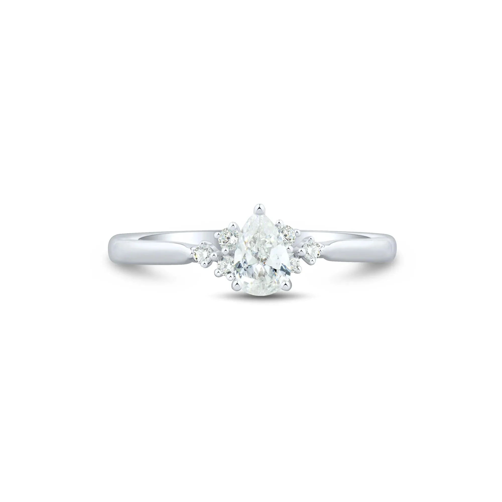 3/8 CT. Tw. Lab Grown Diamond Promise Ring 10K White Gold Size 7 1mm