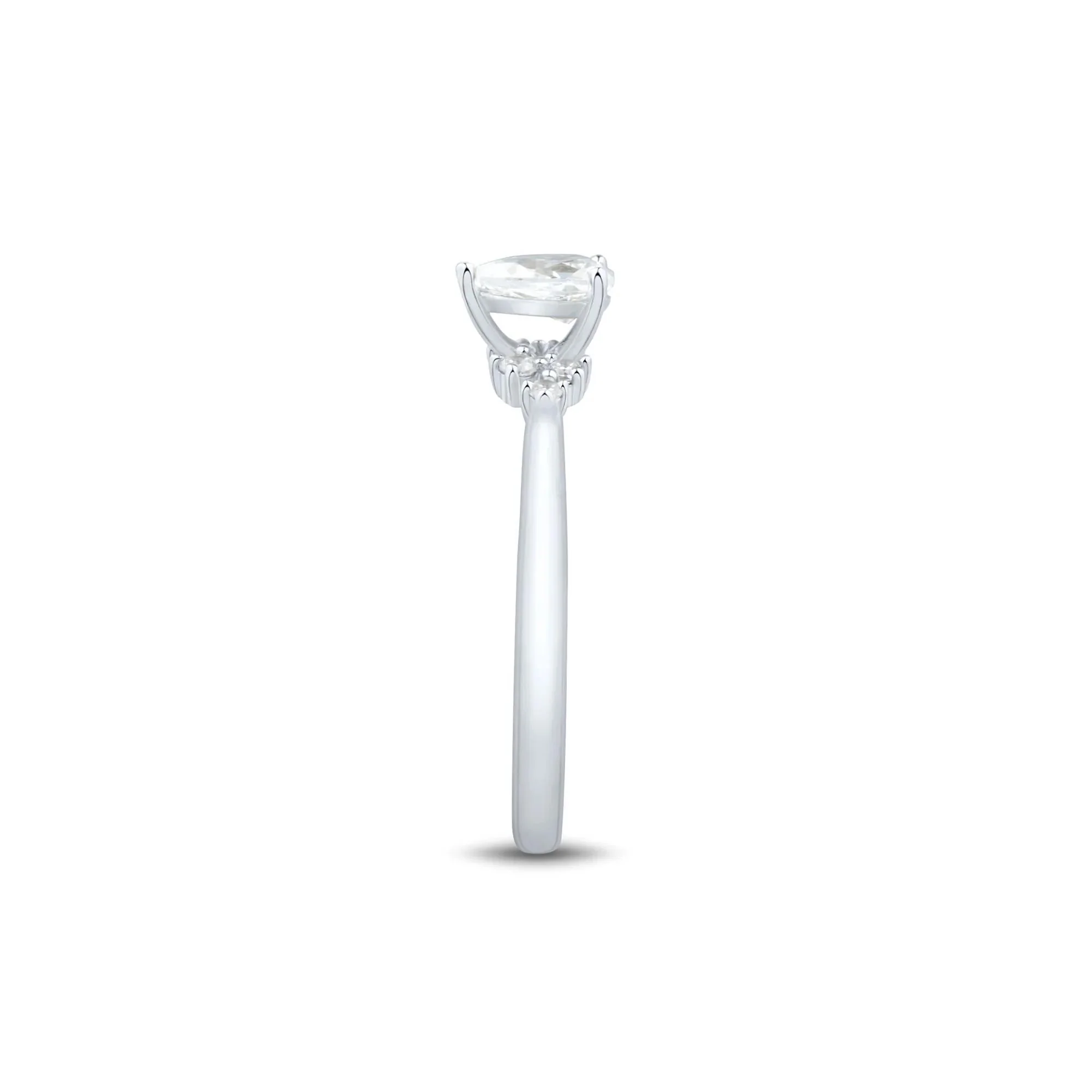 3/8 CT. Tw. Lab Grown Diamond Promise Ring 10K White Gold Size 9 1mm - Image 3